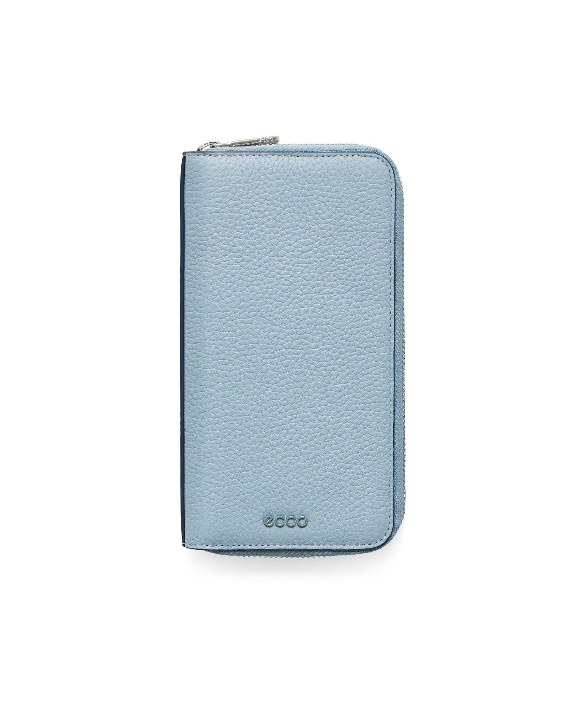 Duży skórzany portfel ECCO® WALLET - Niebieski - Main