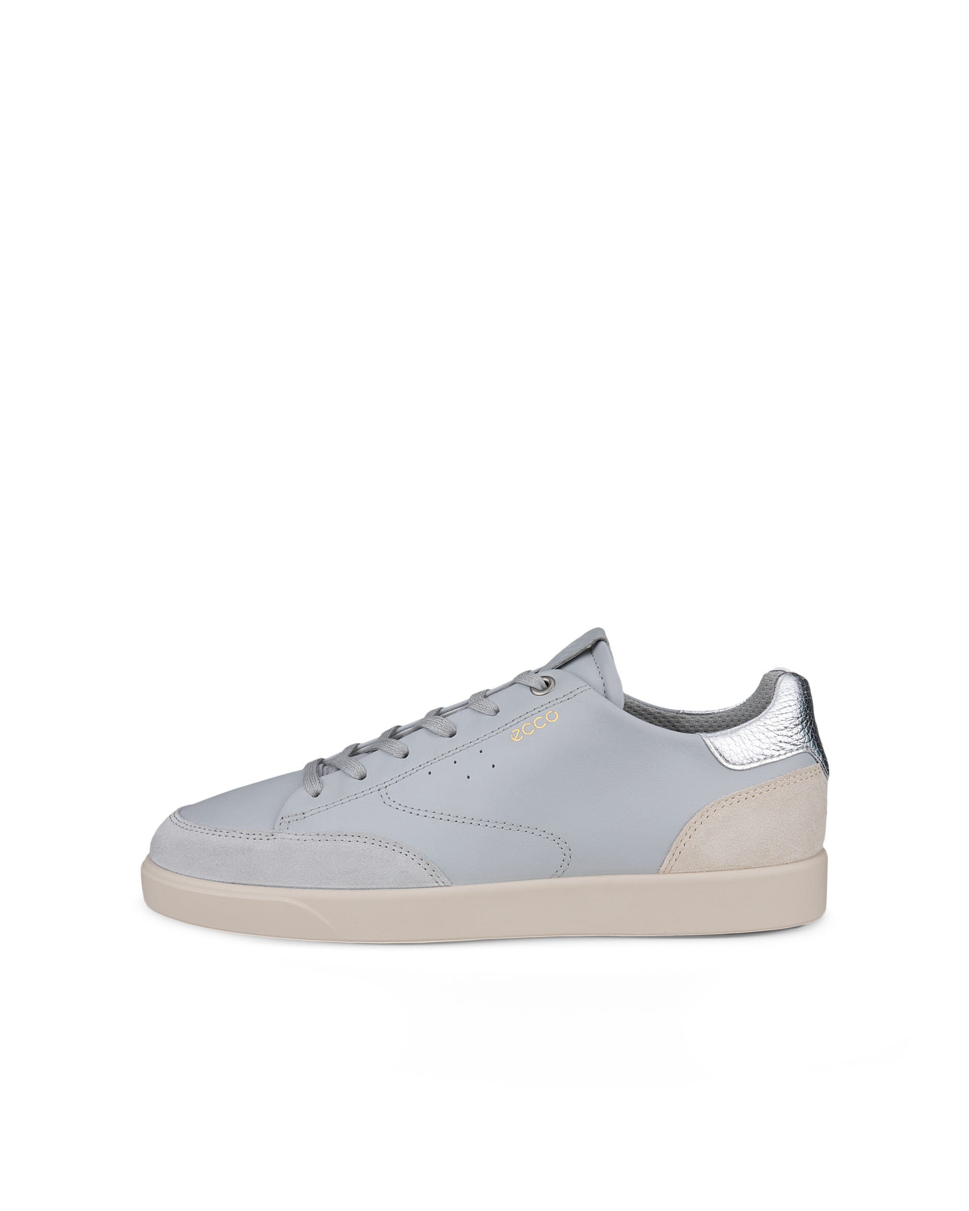 Women's ECCO® Street Lite Leather Sneaker - Grey - Outside