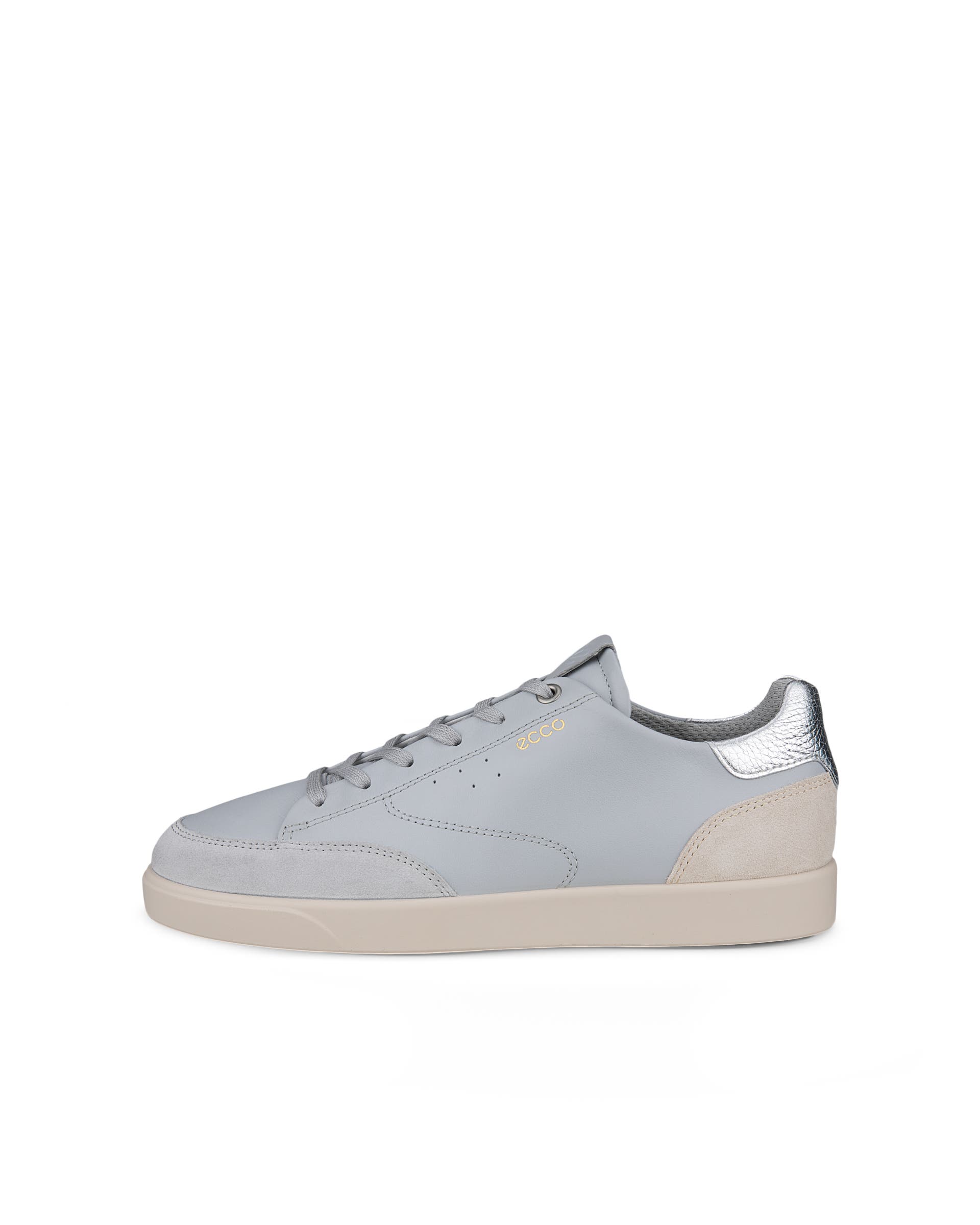 Women's ECCO® Street Lite Leather Sneaker - Grey - Outside