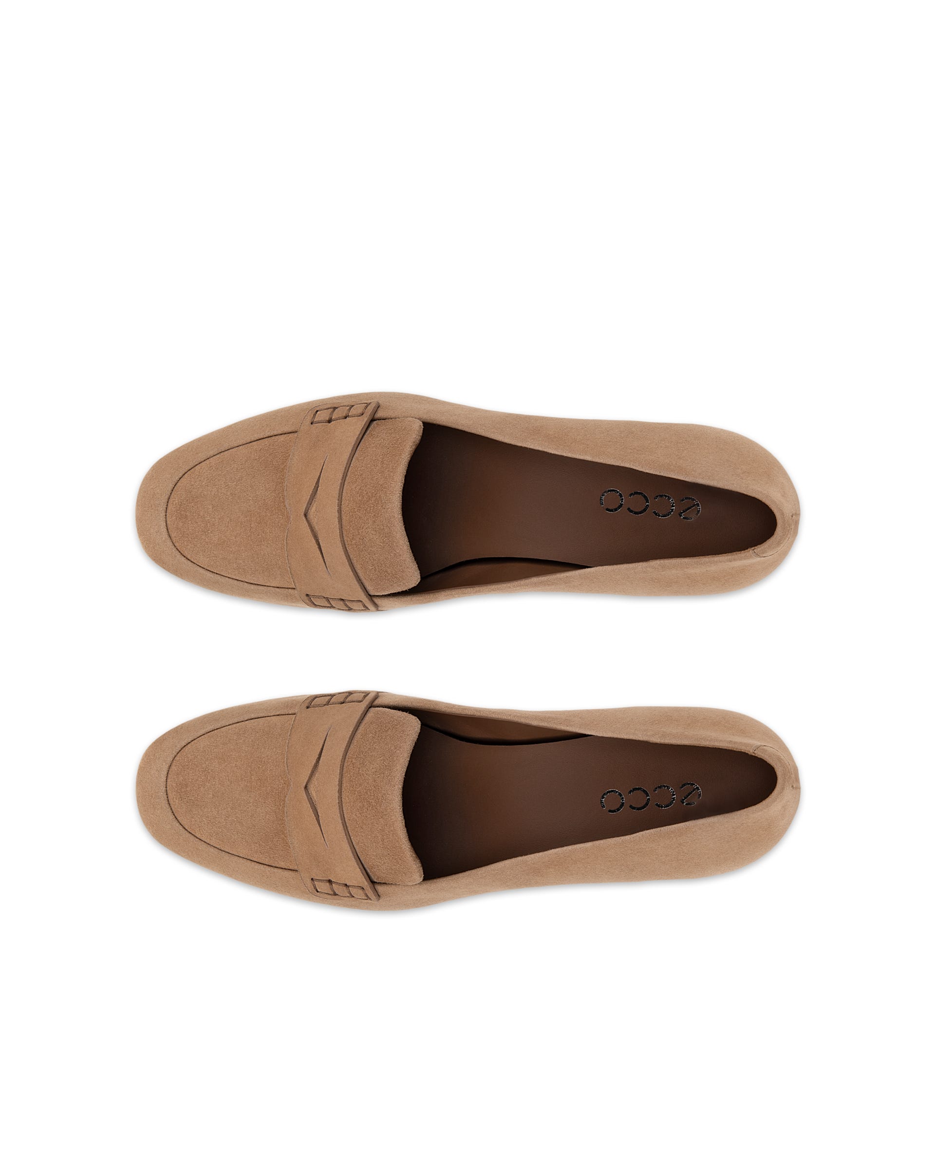 ECCO® LIVA 35 dames suède penny loafer - Bruin - Outside