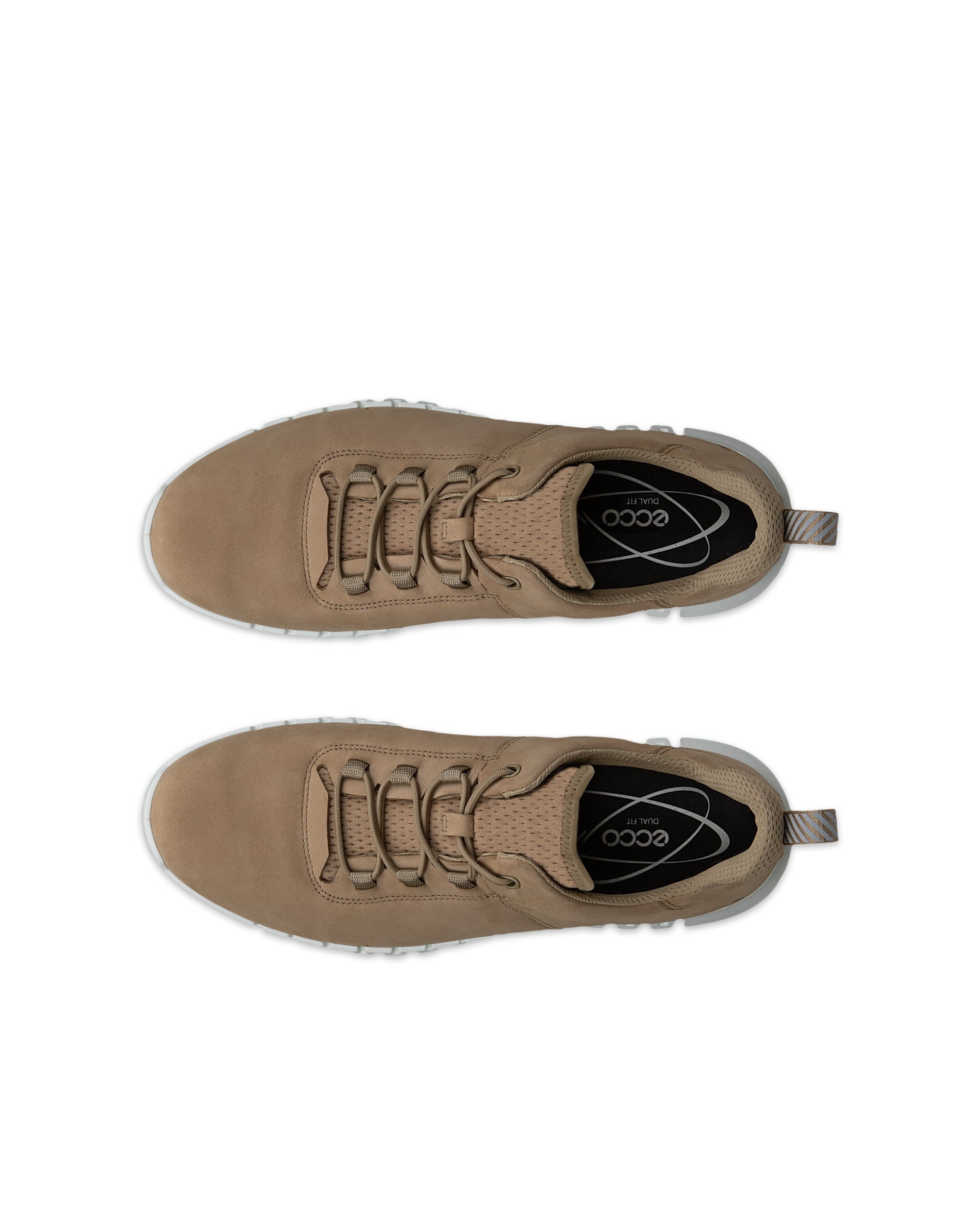 ECCO® GRUUV heren nubuck sneaker - Bruin - Top left pair