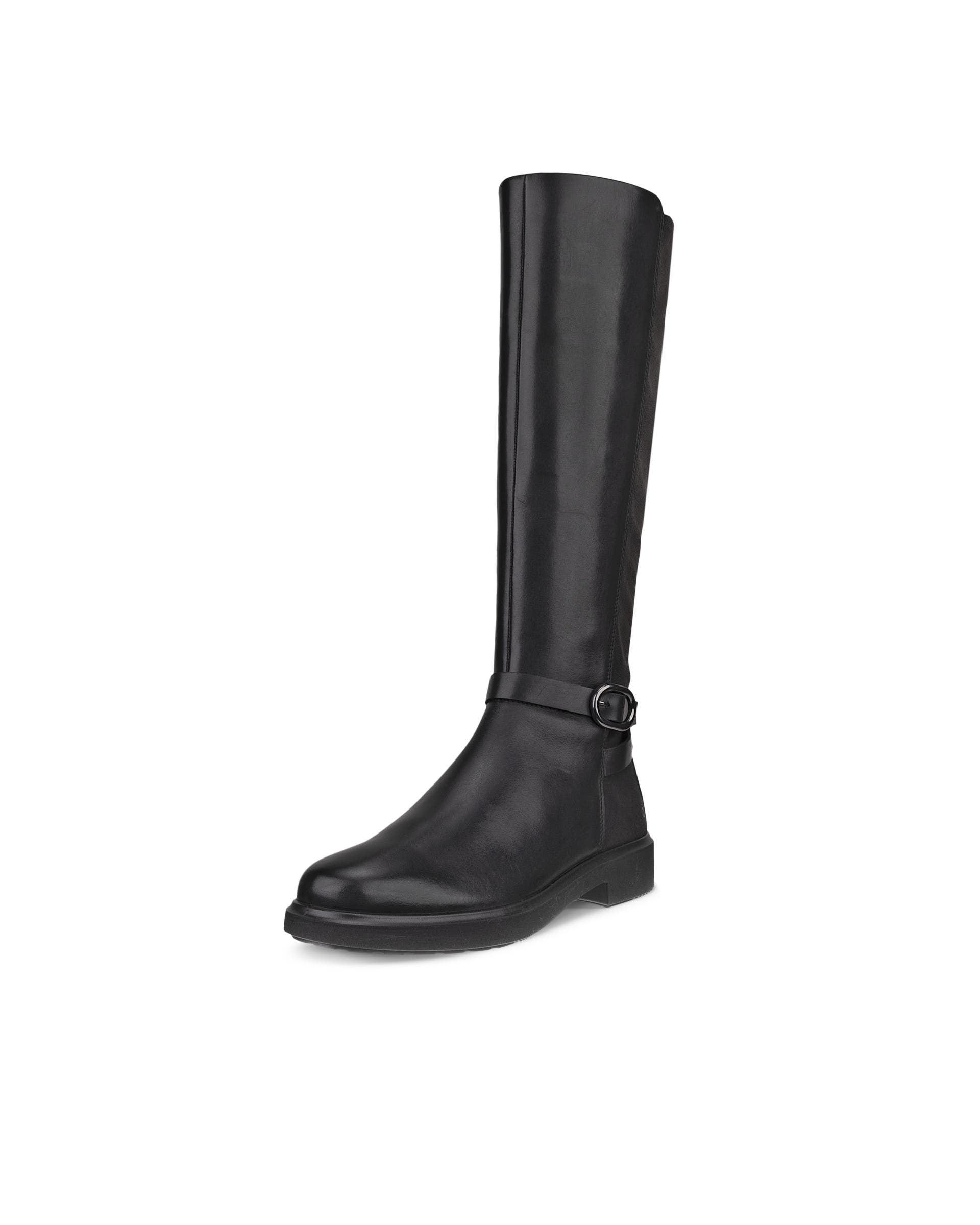 Women's ECCO® METROPOLE AMSTERDAM Leather High-Cut Boot - Black - Main