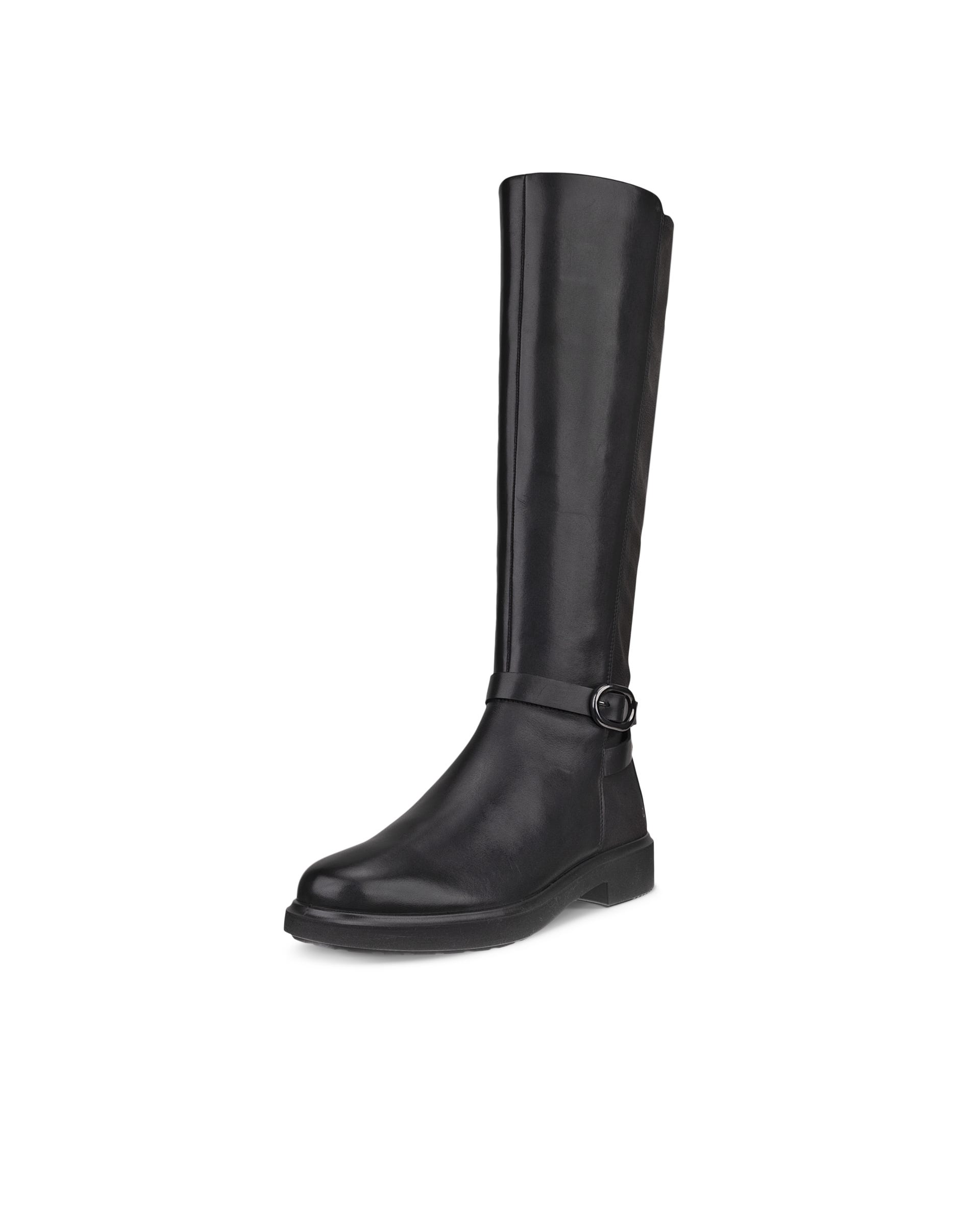 Women's ECCO® METROPOLE AMSTERDAM Leather High-Cut Boot - Black - Main
