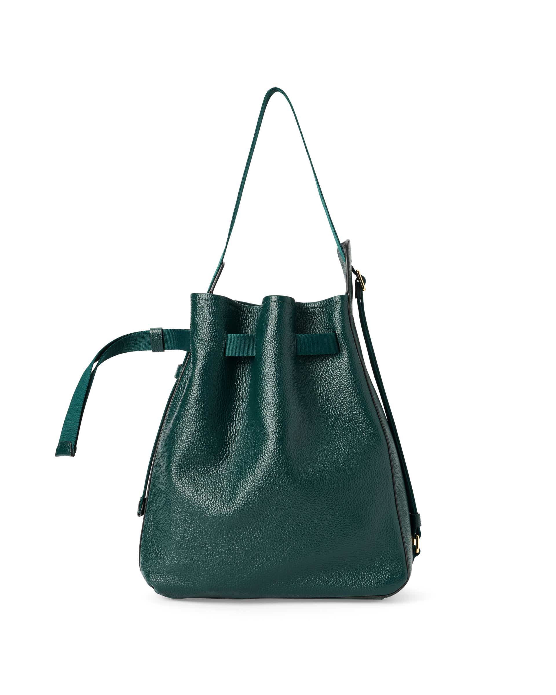ECCO® Sail Bag kožna torba hobo - Zelena - Back