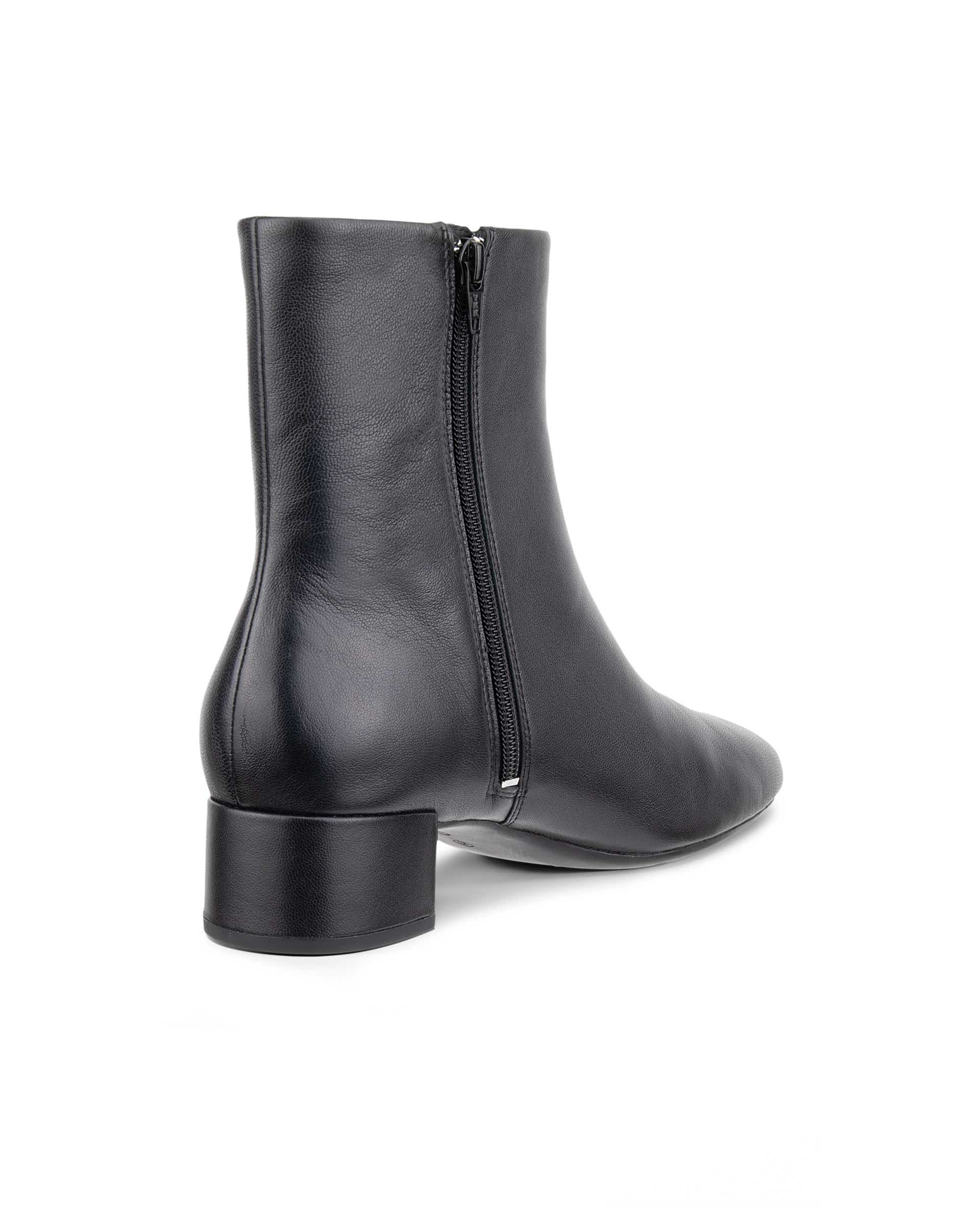 ECCO® LIVA 35 Damen Lederstiefelette mit Absatz - Schwarz - Back