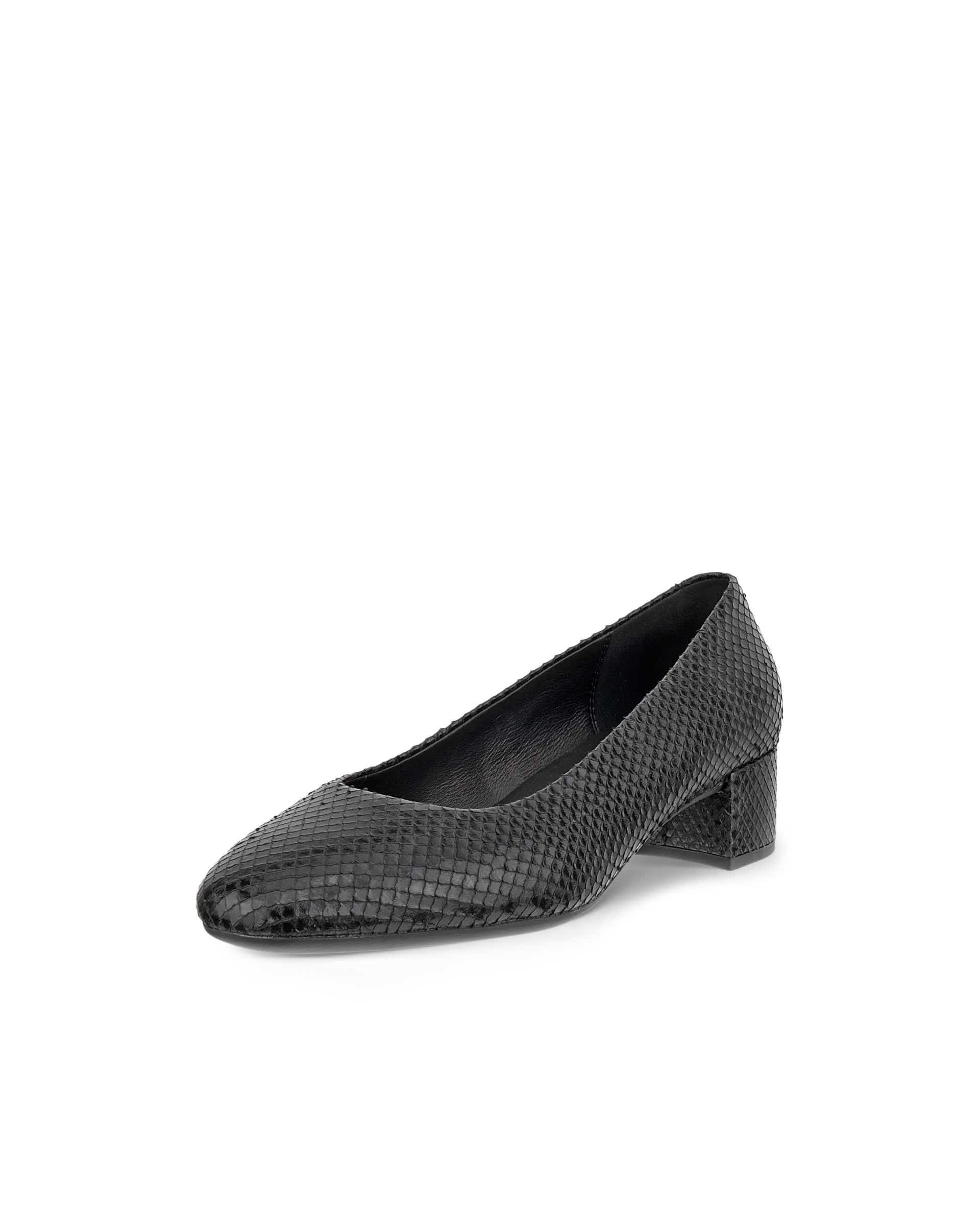 ECCO® LIVA 35 női vastag sarkú bőr körömcipő - Fekete - Main