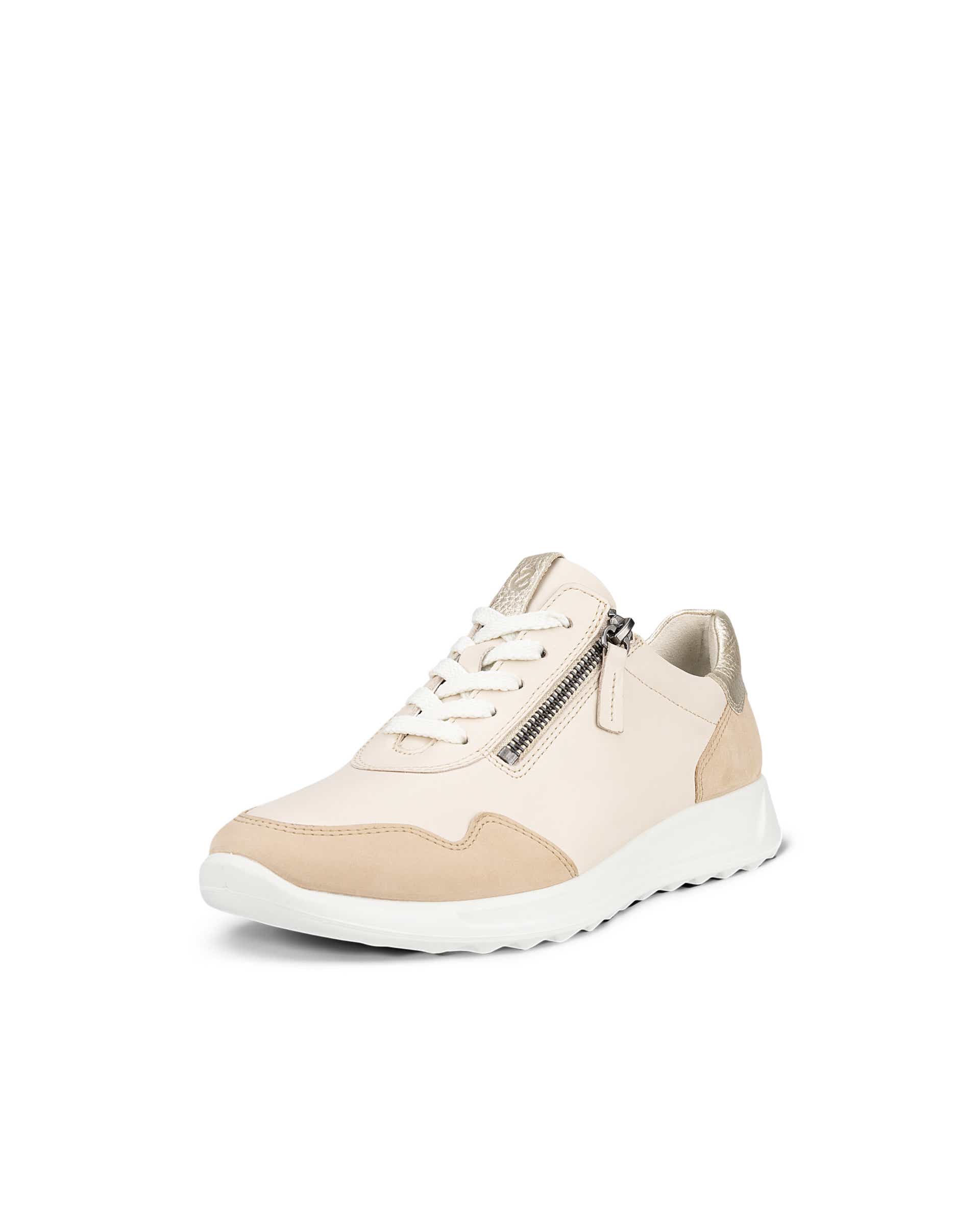 ECCO® Flexure Runner Dames leren sneaker - Beige - Main