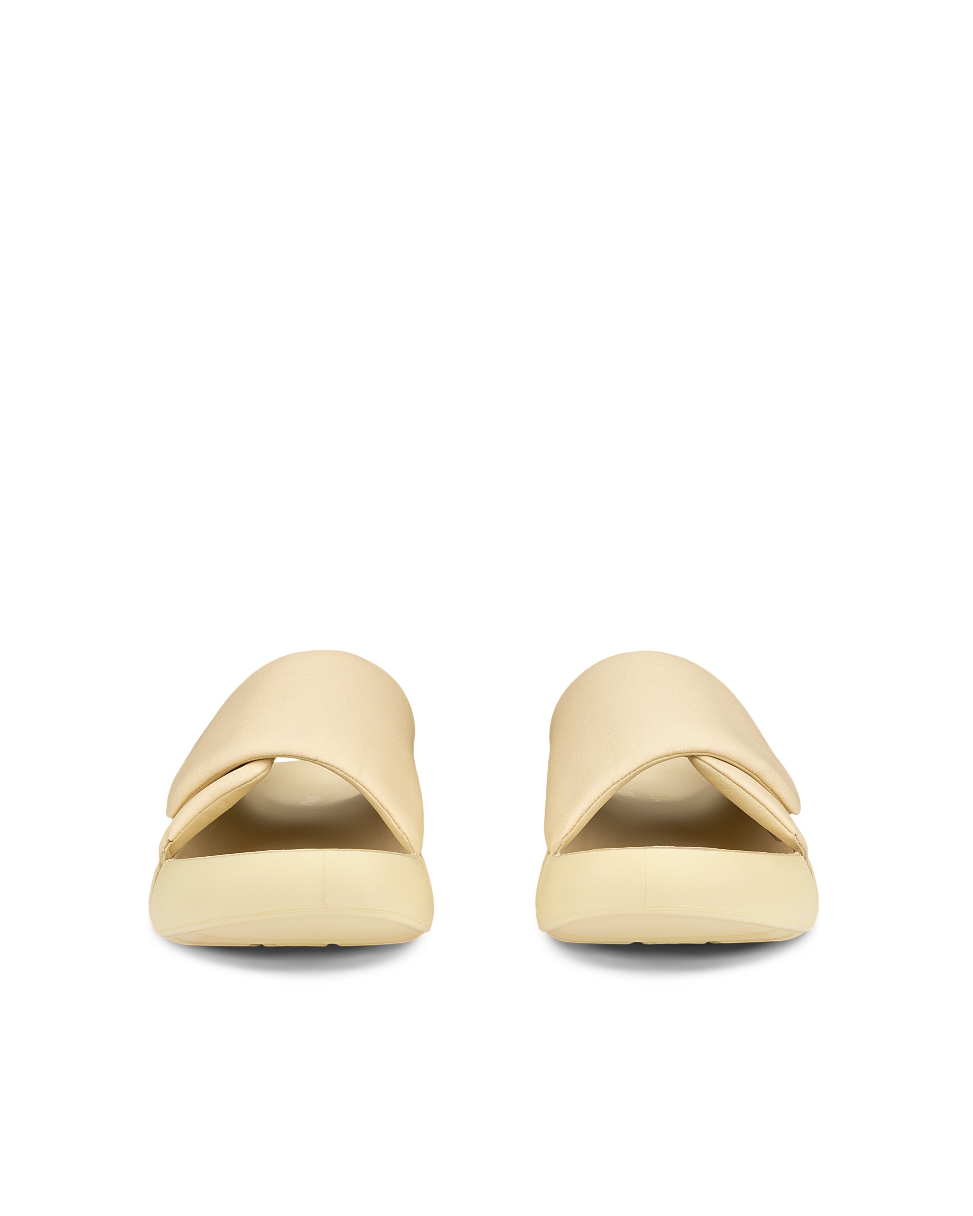 ECCO® Cozmo PF sandale en cuir pour femme - Jaune - Front pair