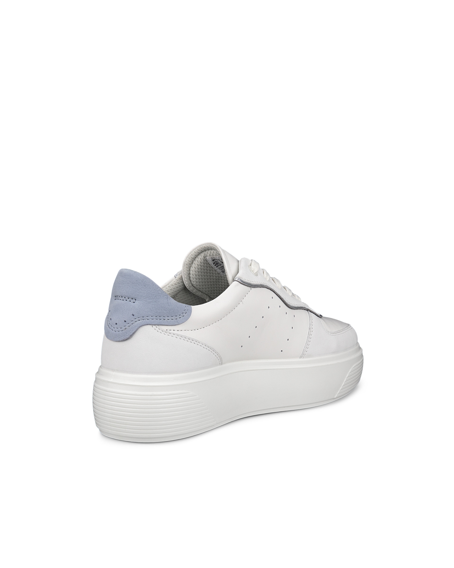 ECCO® Street Platform baskets en cuir pour femme - Blanc - Back