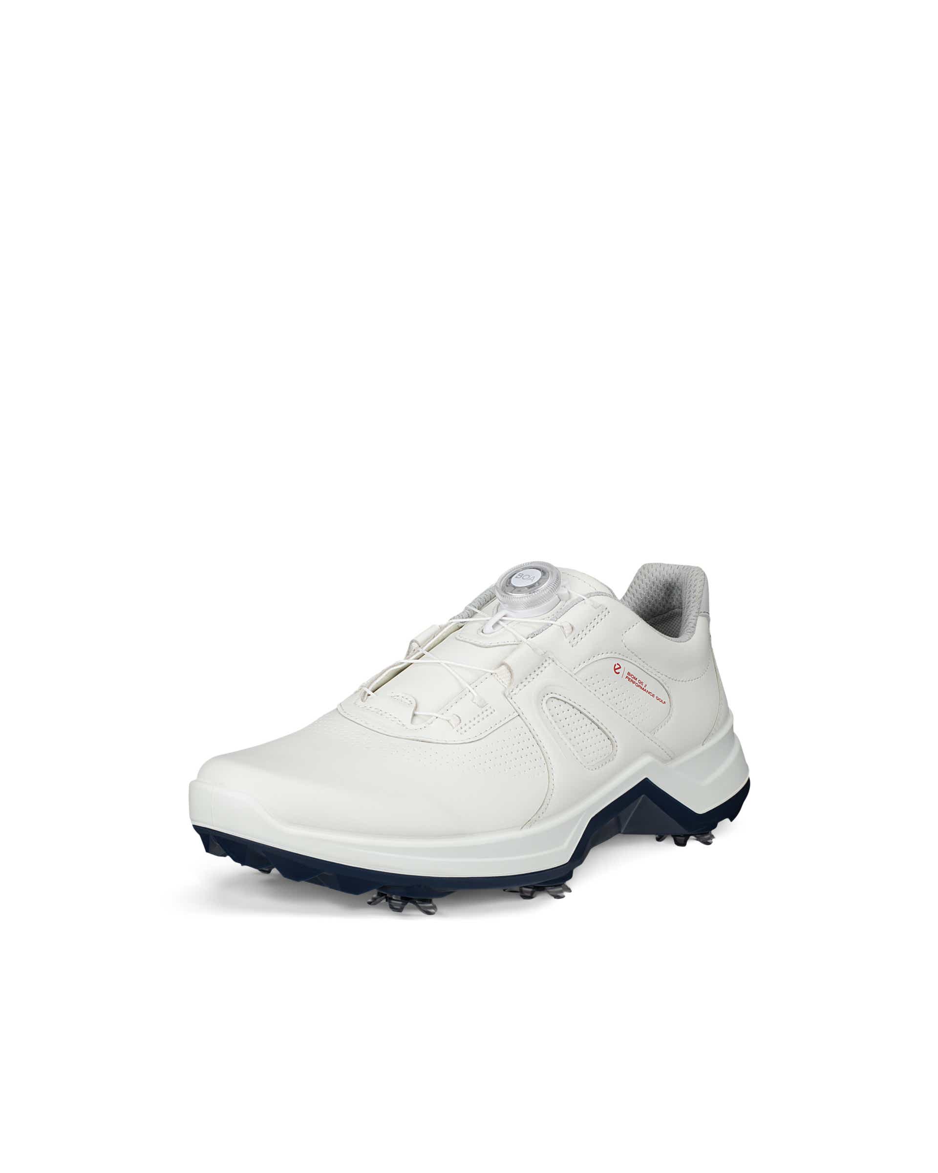 Men's ECCO® Golf Biom G5 BOA Leather Cleated Waterproof Golf Shoe - White - Main