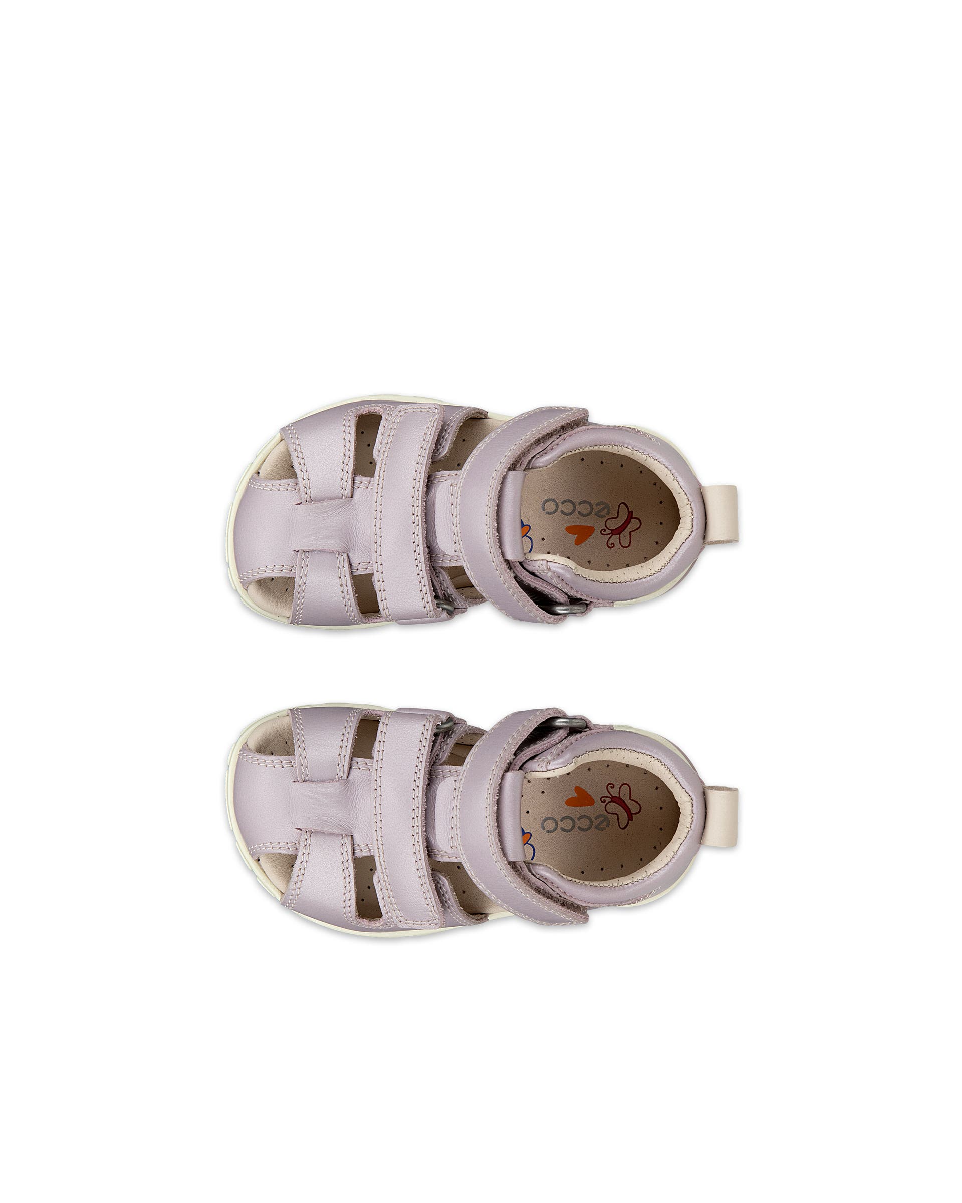 ECCO® Mini Stride Kinder Fischersandale aus Leder - Rosa - Top left pair