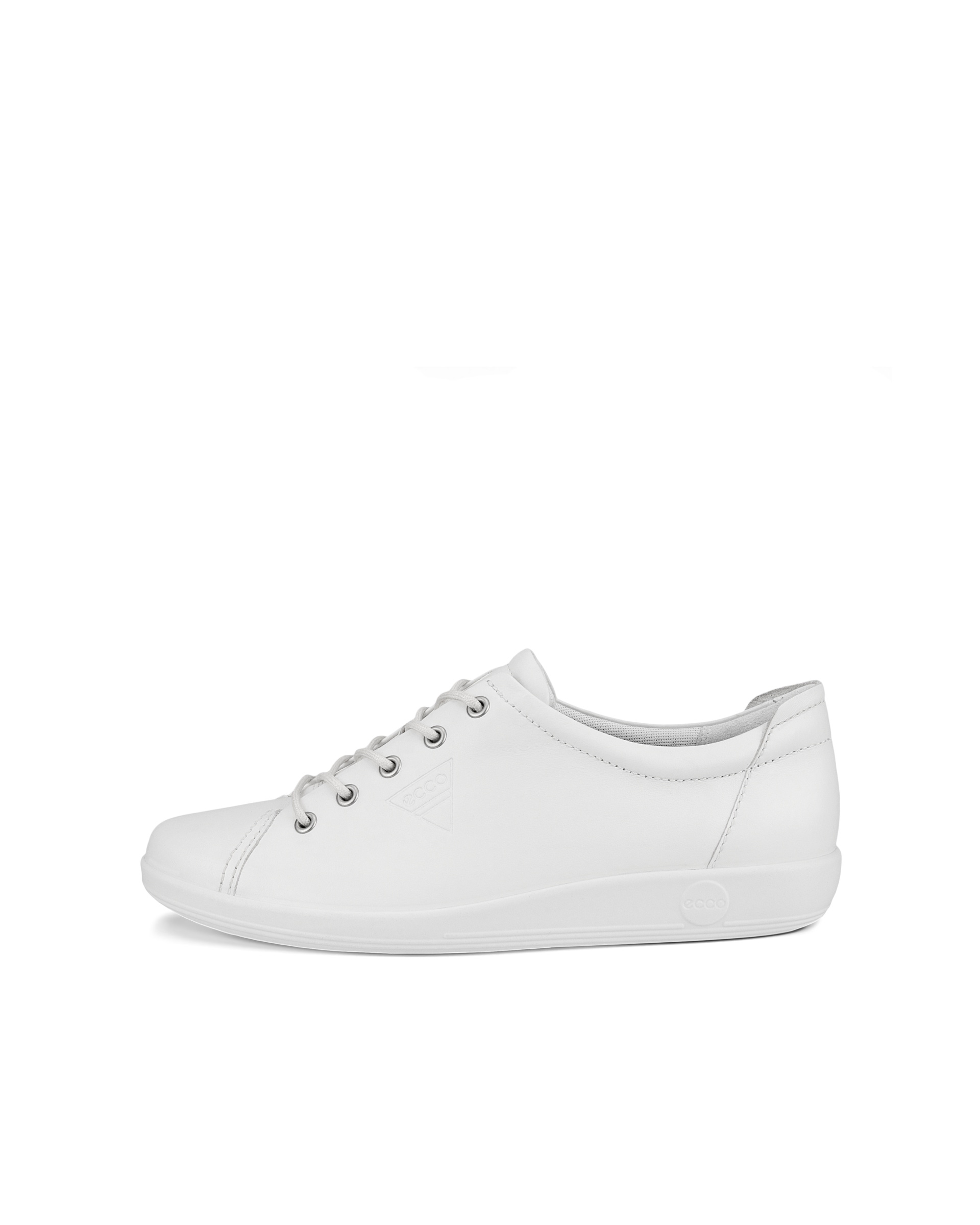 Women's ECCOยฎ Soft 2.0 Leather Walking Shoe - White - Outside