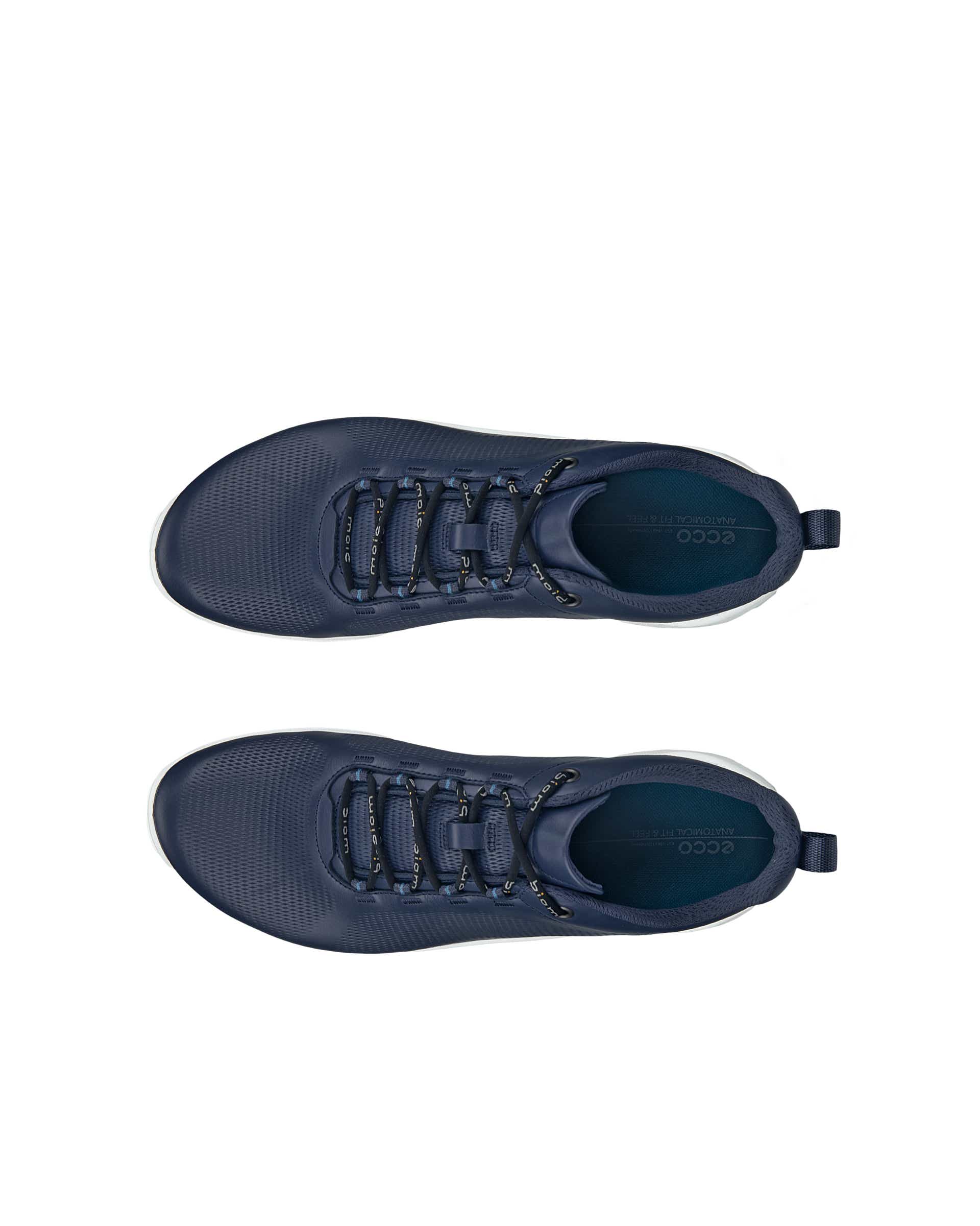 ECCO® BIOM FJUEL baskets en cuir pour homme - Bleu - Top left pair