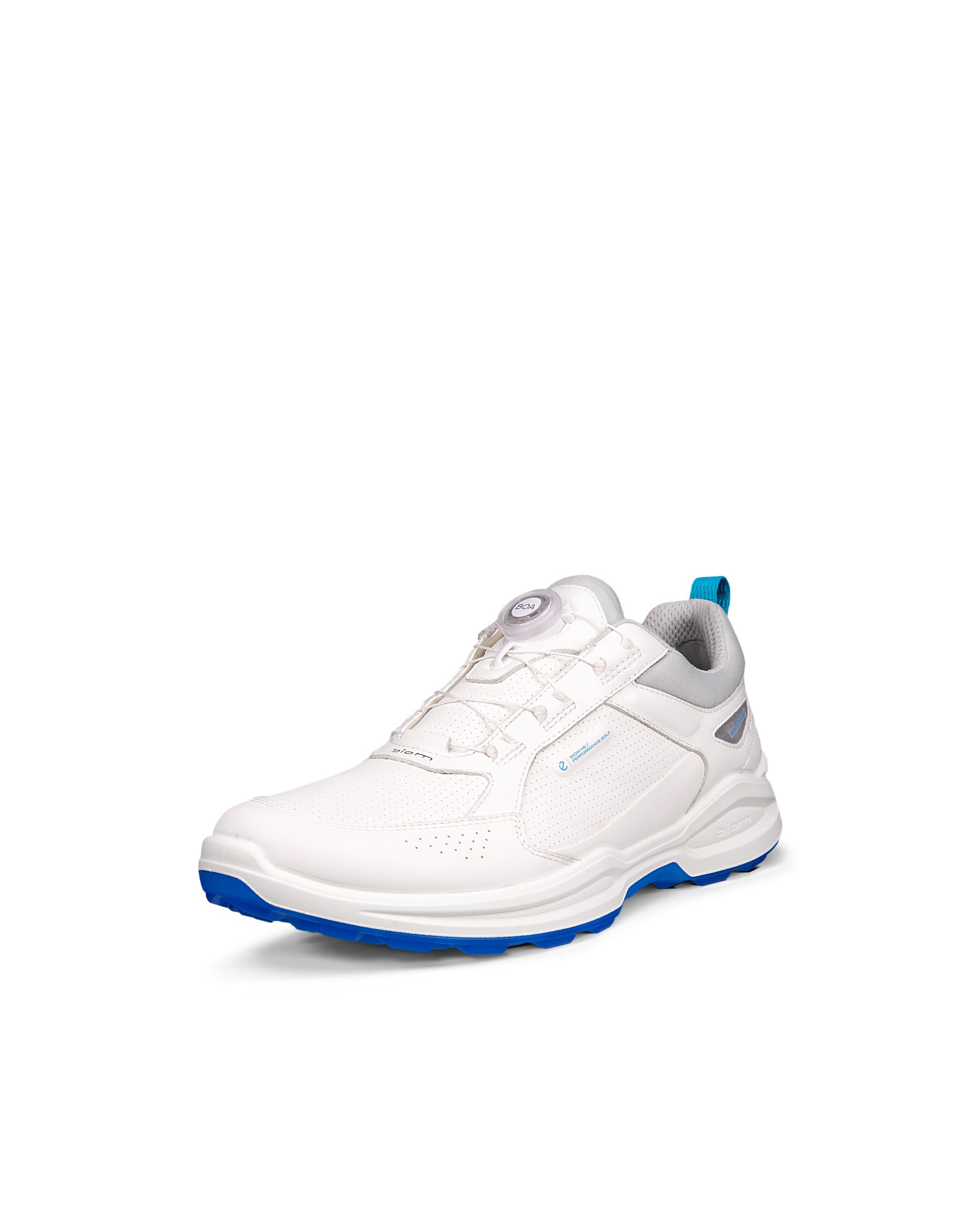 Men's ECCO® Golf Biom H6 BOA Leather Waterproof Shoe - White - Outside