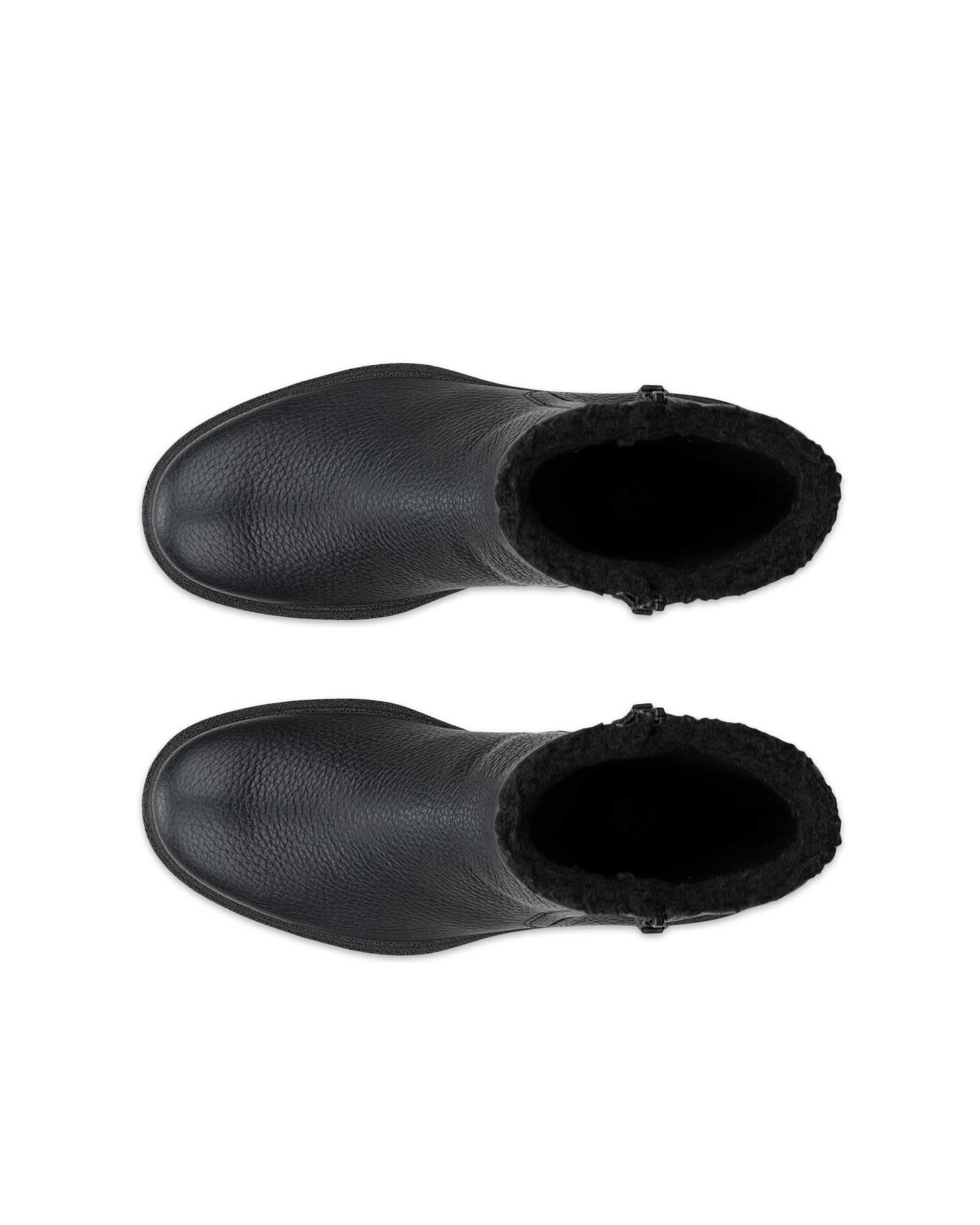 Men's ECCO® Grainer Leather Waterproof Boot - Black - Top left pair