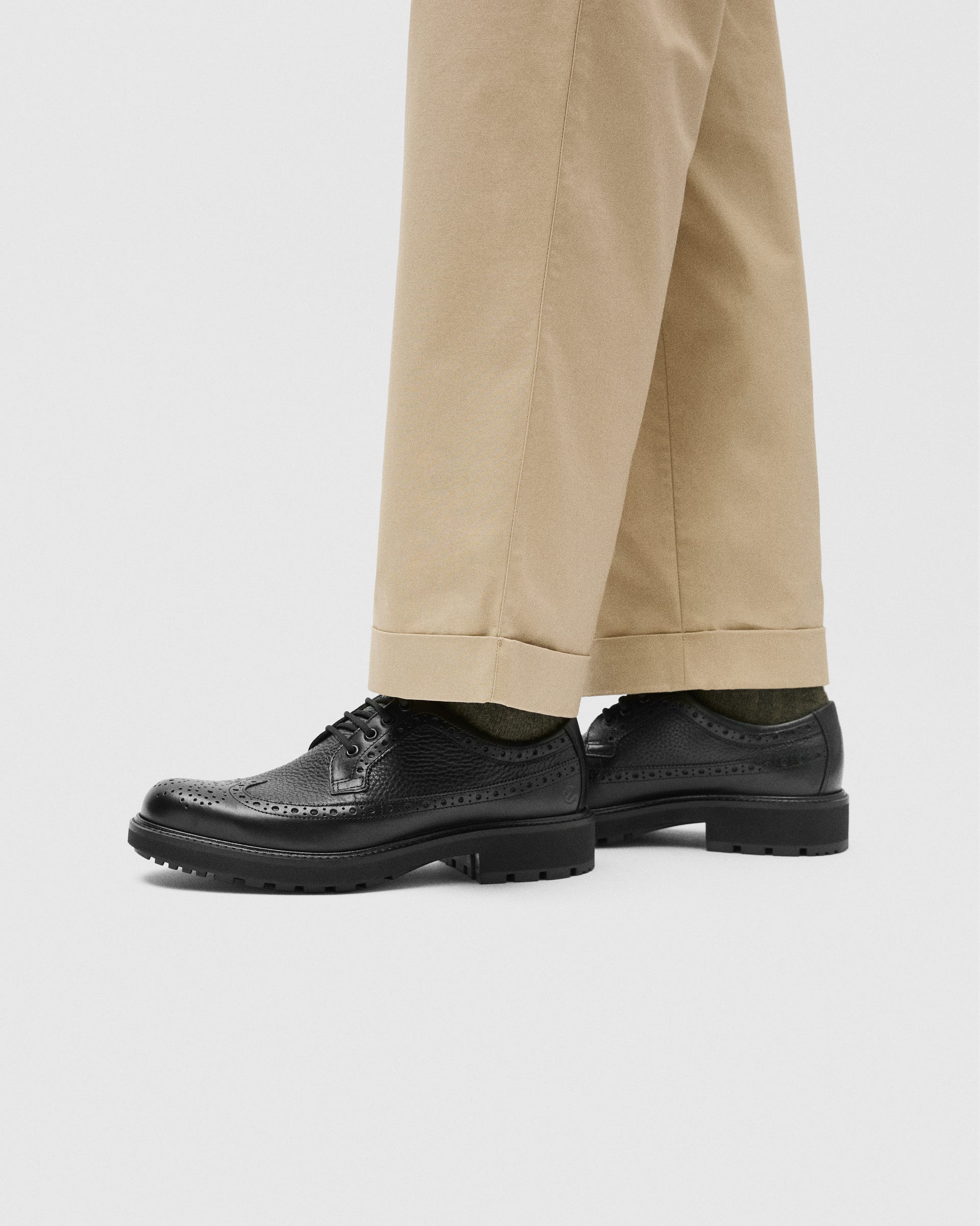ECCO Metropole Oslo メンズ レザーブローグシューズ | ブラック
