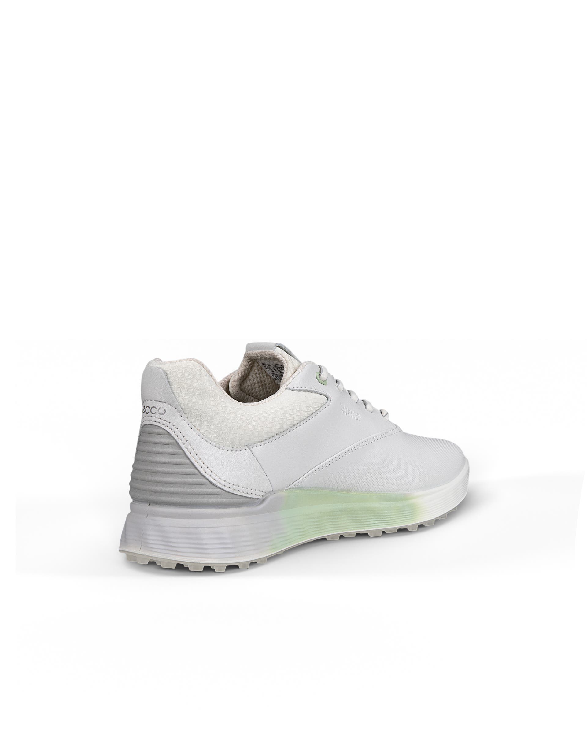 Ladies ECCO® Golf S-Three Leather Gore-Tex Shoe - White - Back