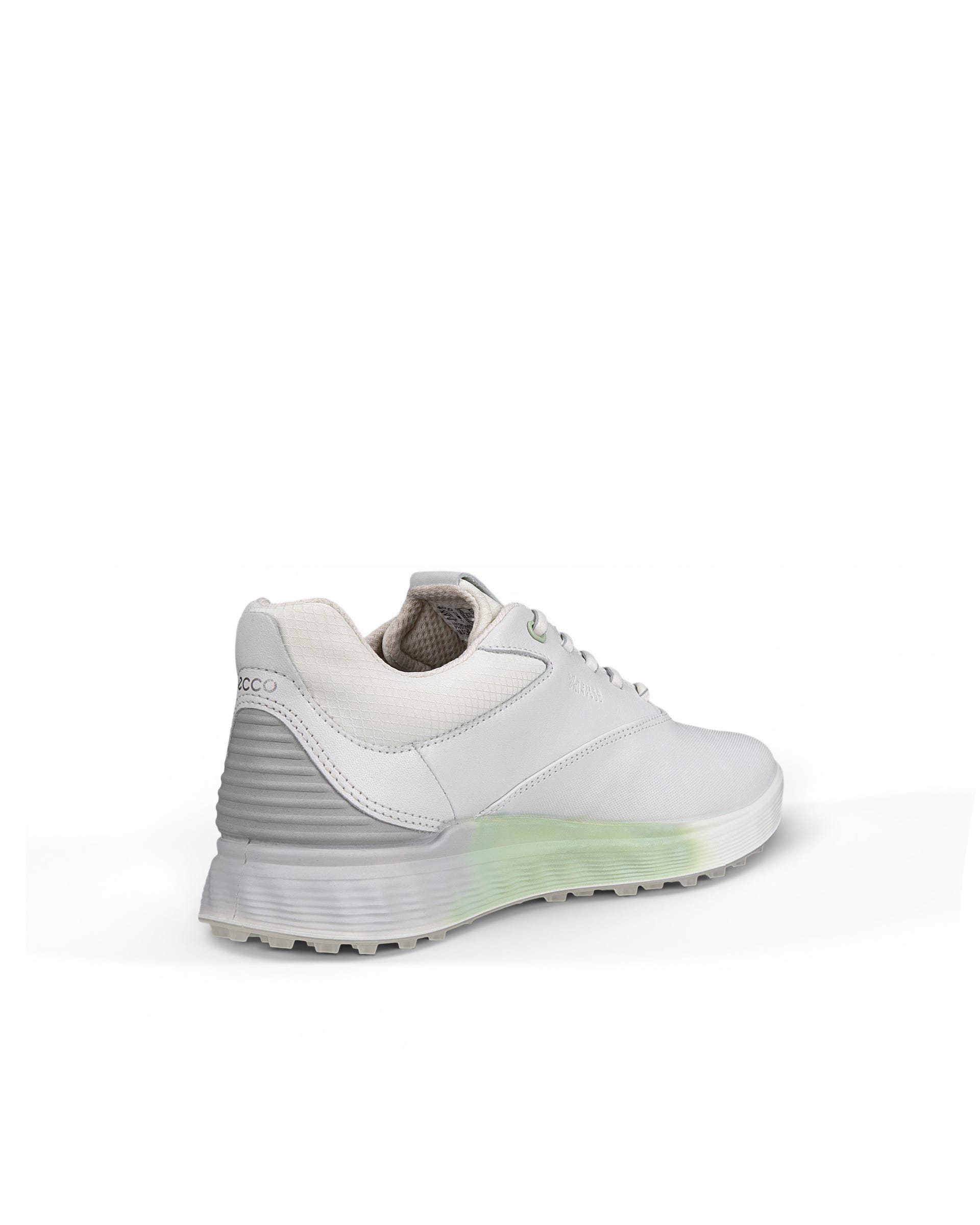 Ladies ECCO® Golf S-Three Leather Gore-Tex Shoe - White - Back