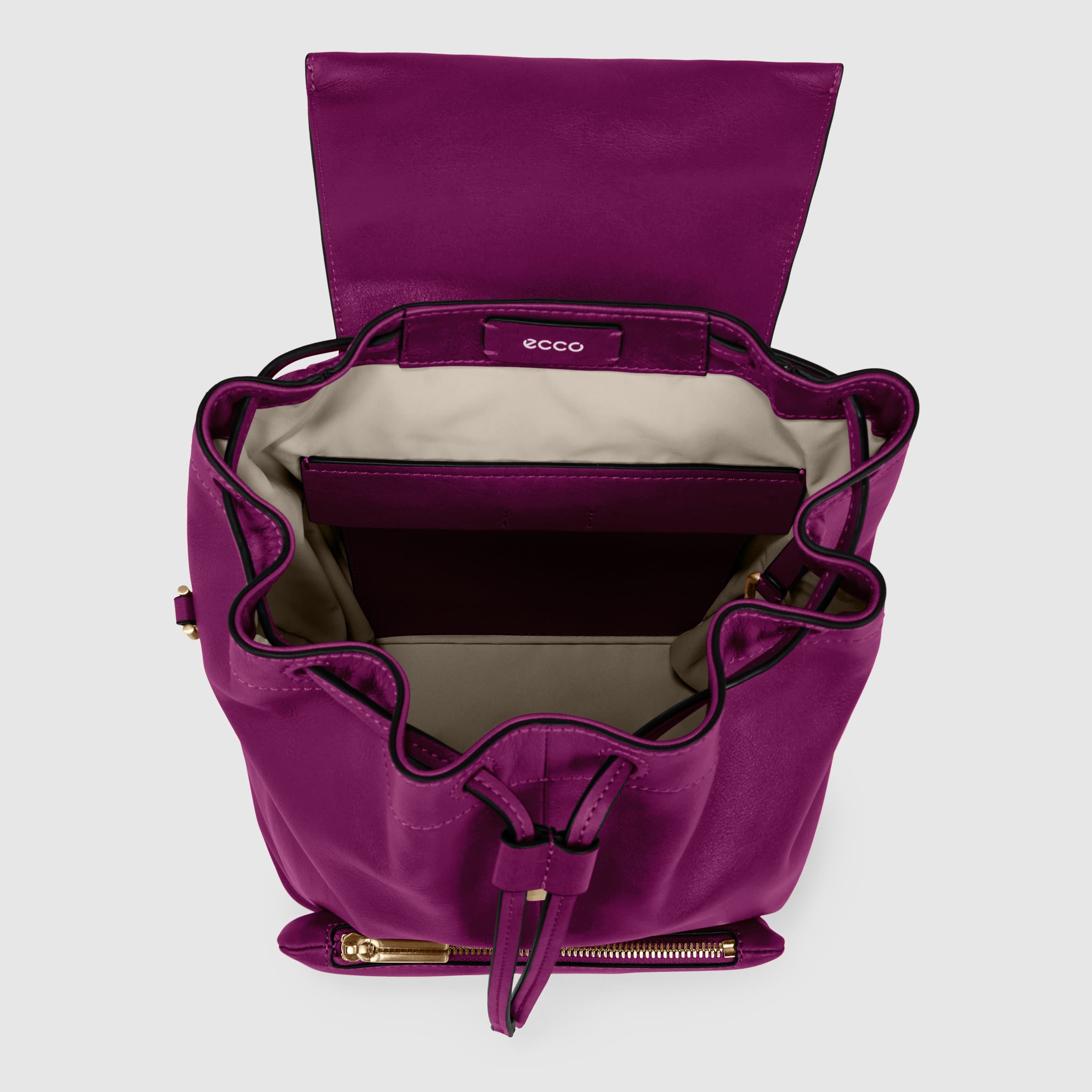ECCO® Pillow Leather Backpack - Purple - Birdeye