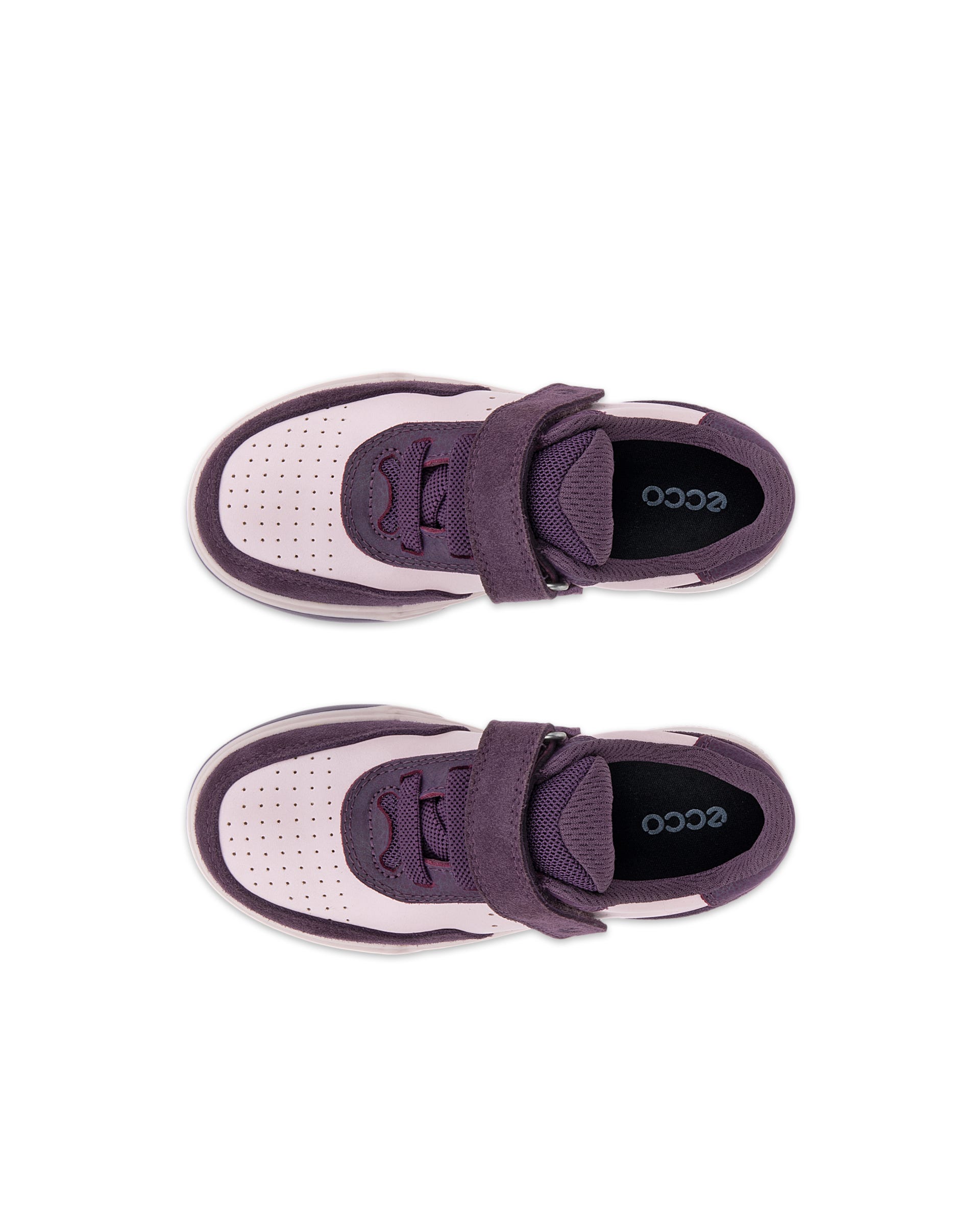ECCO® STREET COURT K gyerek bőr sneaker - Lila - Outside