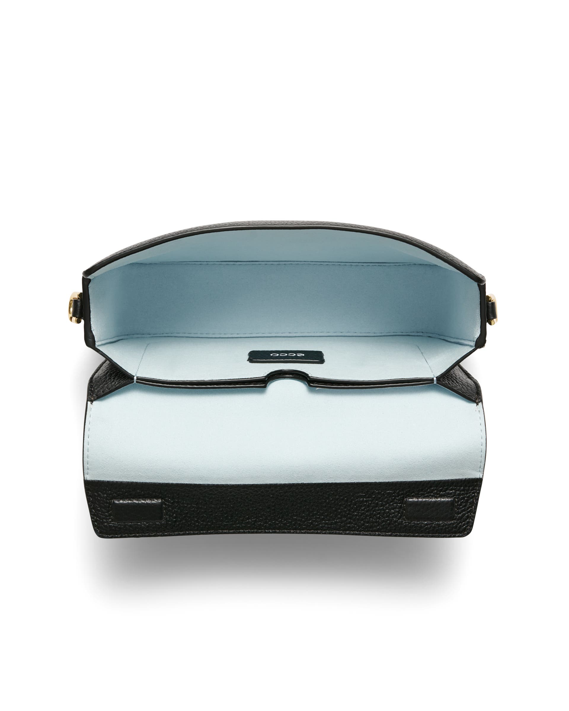 ECCO® Pinch Pebbled Leather Pinch Crossbody Bag - Black - Birdeye