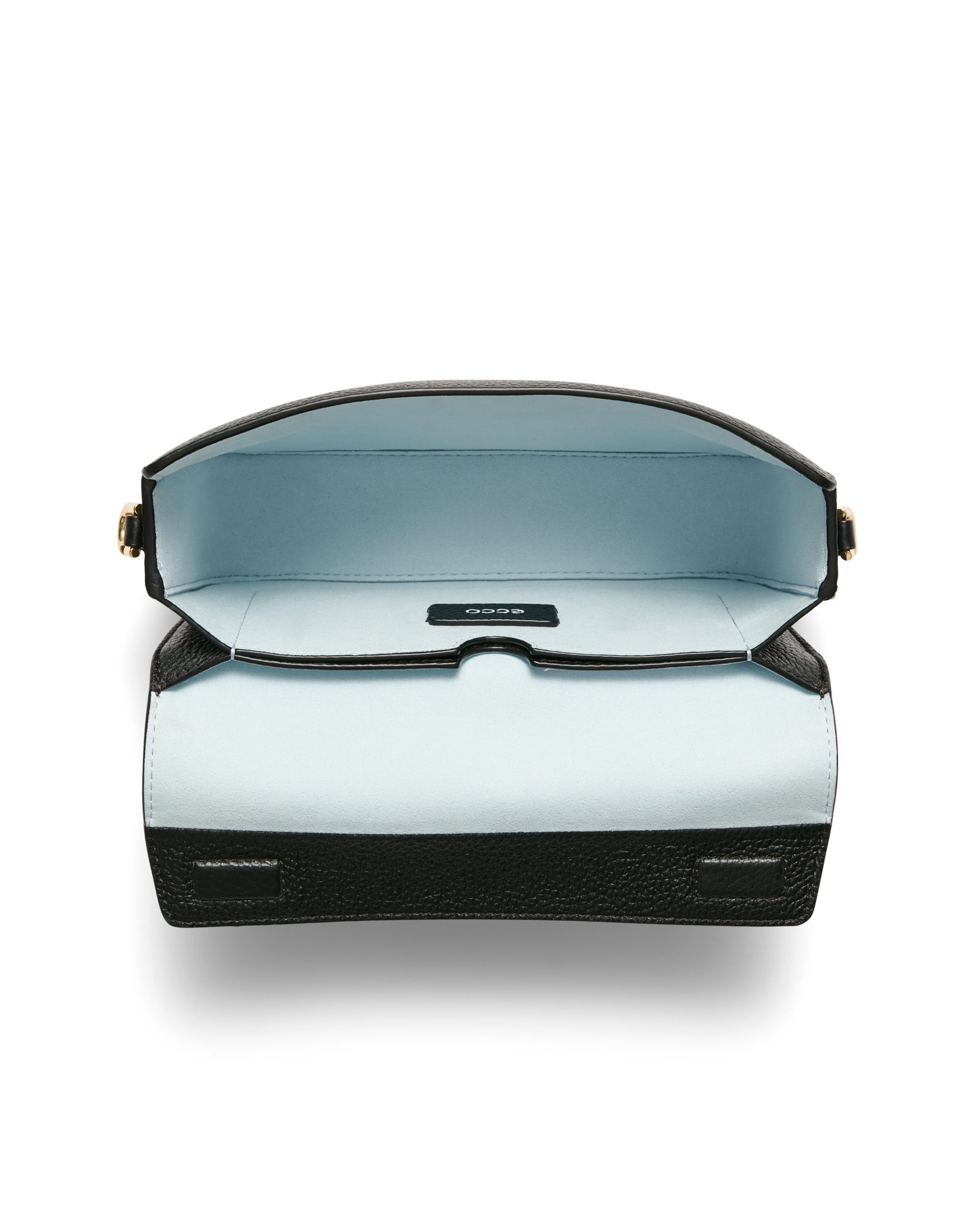 ECCO® Pinch Pebbled Leather Pinch Crossbody Bag - Black - Birdeye