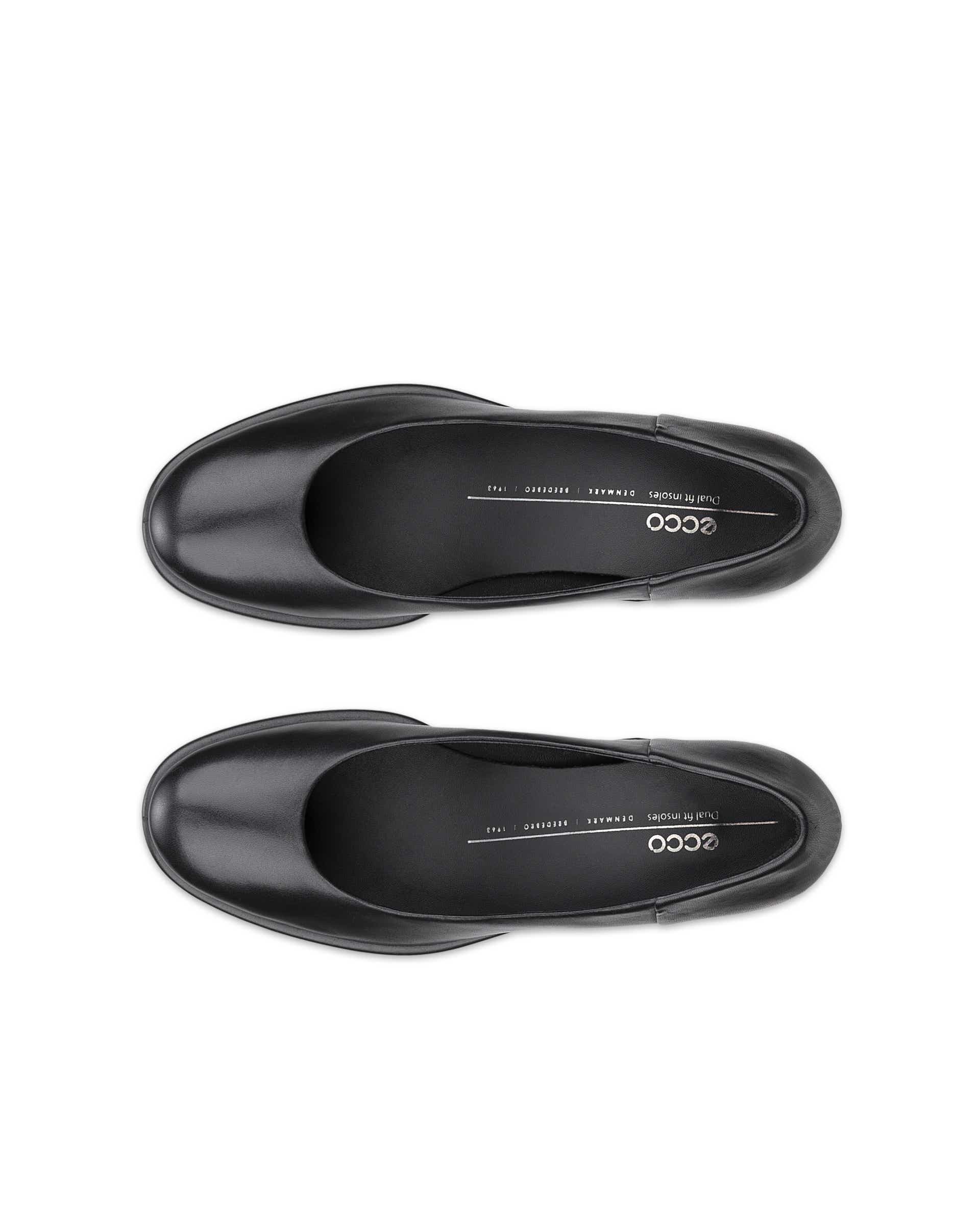 Women's ECCO® SCULPTED LX 35 Leather Block-Heeled Pump - Black - Top left pair
