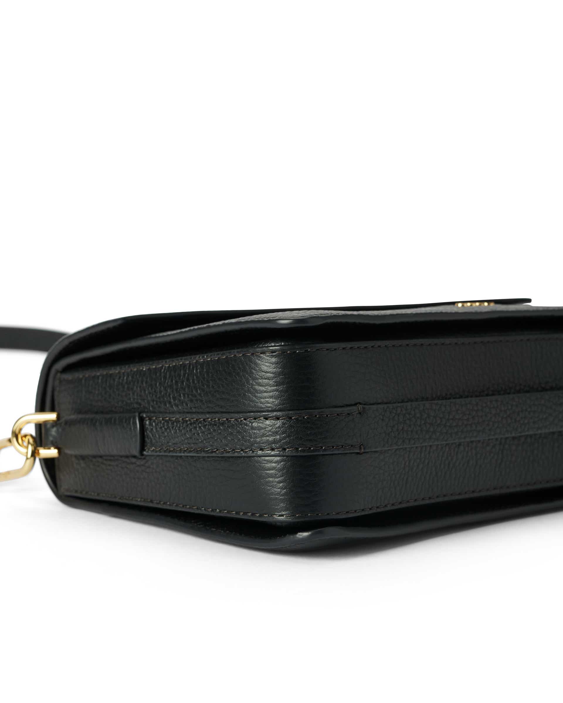 ECCO® Pinch Bag kožna torba preko ramena - Crna - Detail-2