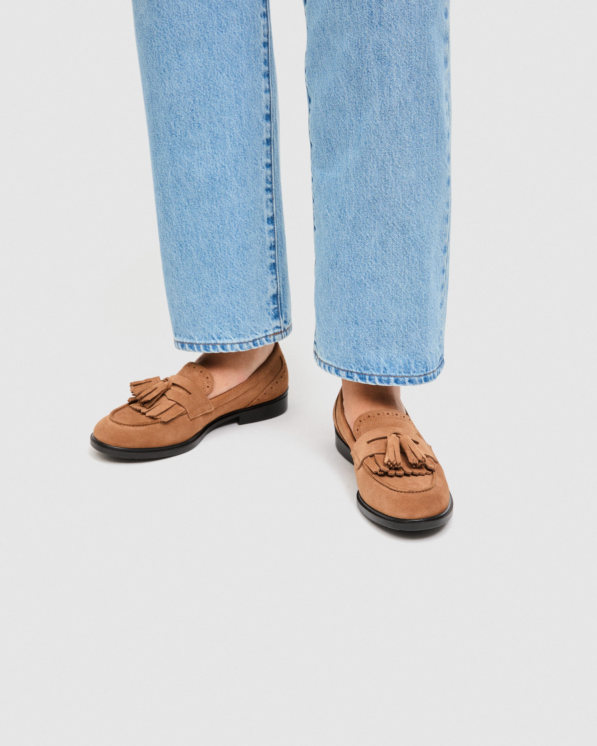 Women's ECCO® DRESS CLASSIC 15 Suede Loafer - Brown - Lifestyle image-1