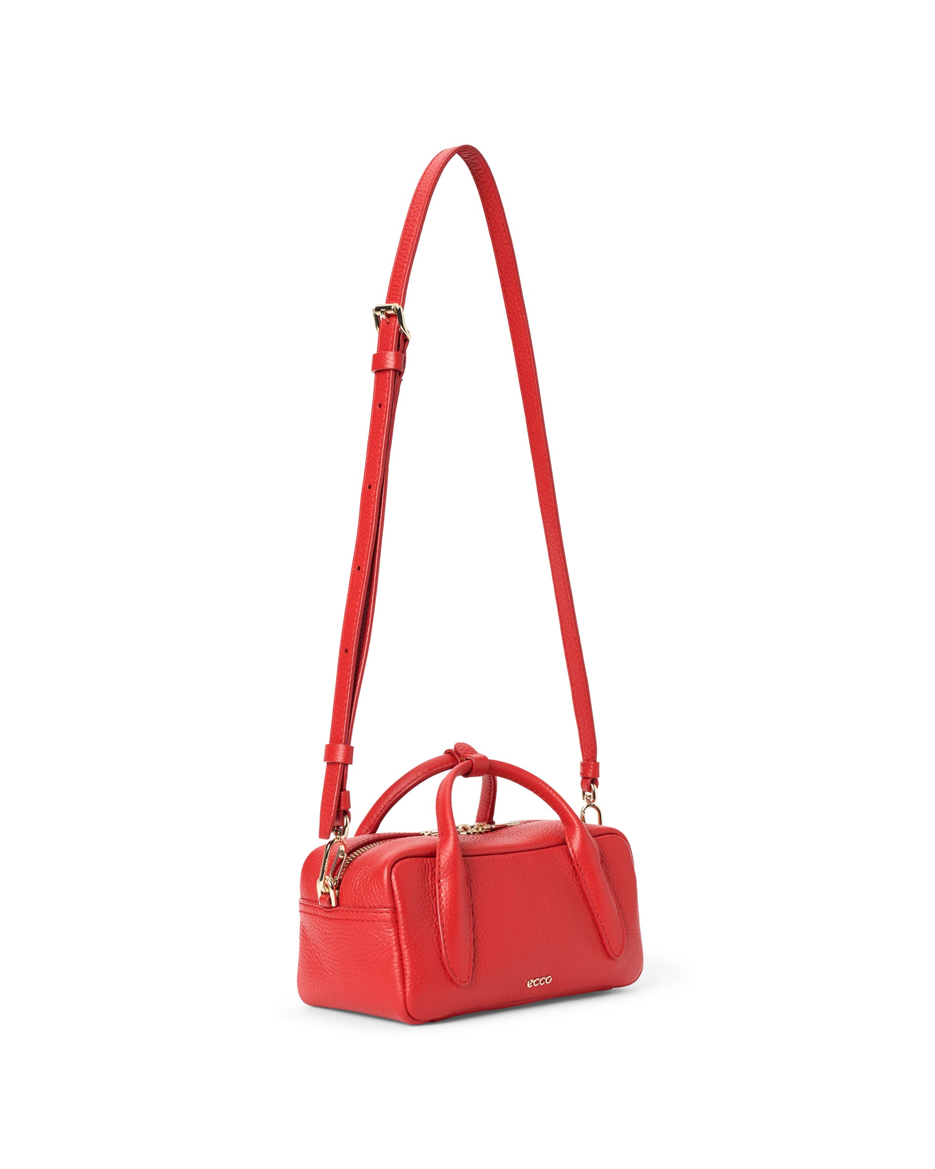 Ženski usnjena bowling torba ECCO® BOWLING BAG S - Rdeča - Main