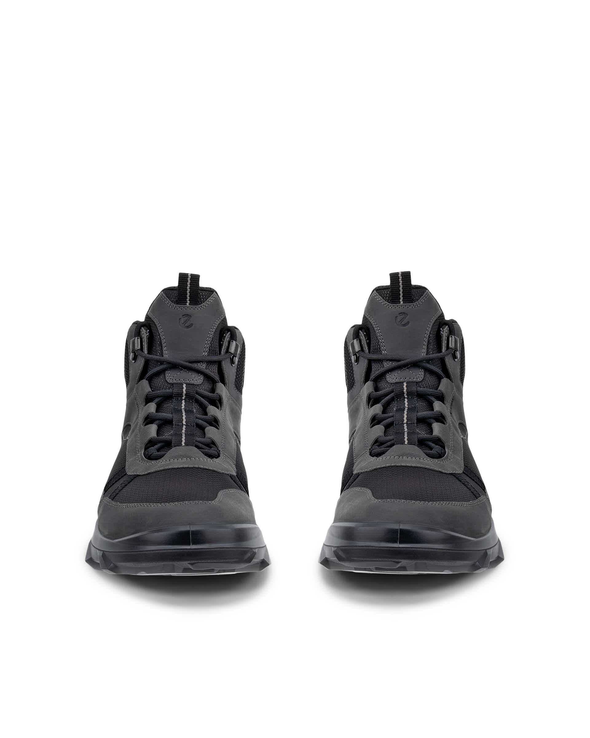 Men's ECCO® MX Nubuck Waterproof Mid-Cut Outdoor Boot - Grey - Front pair