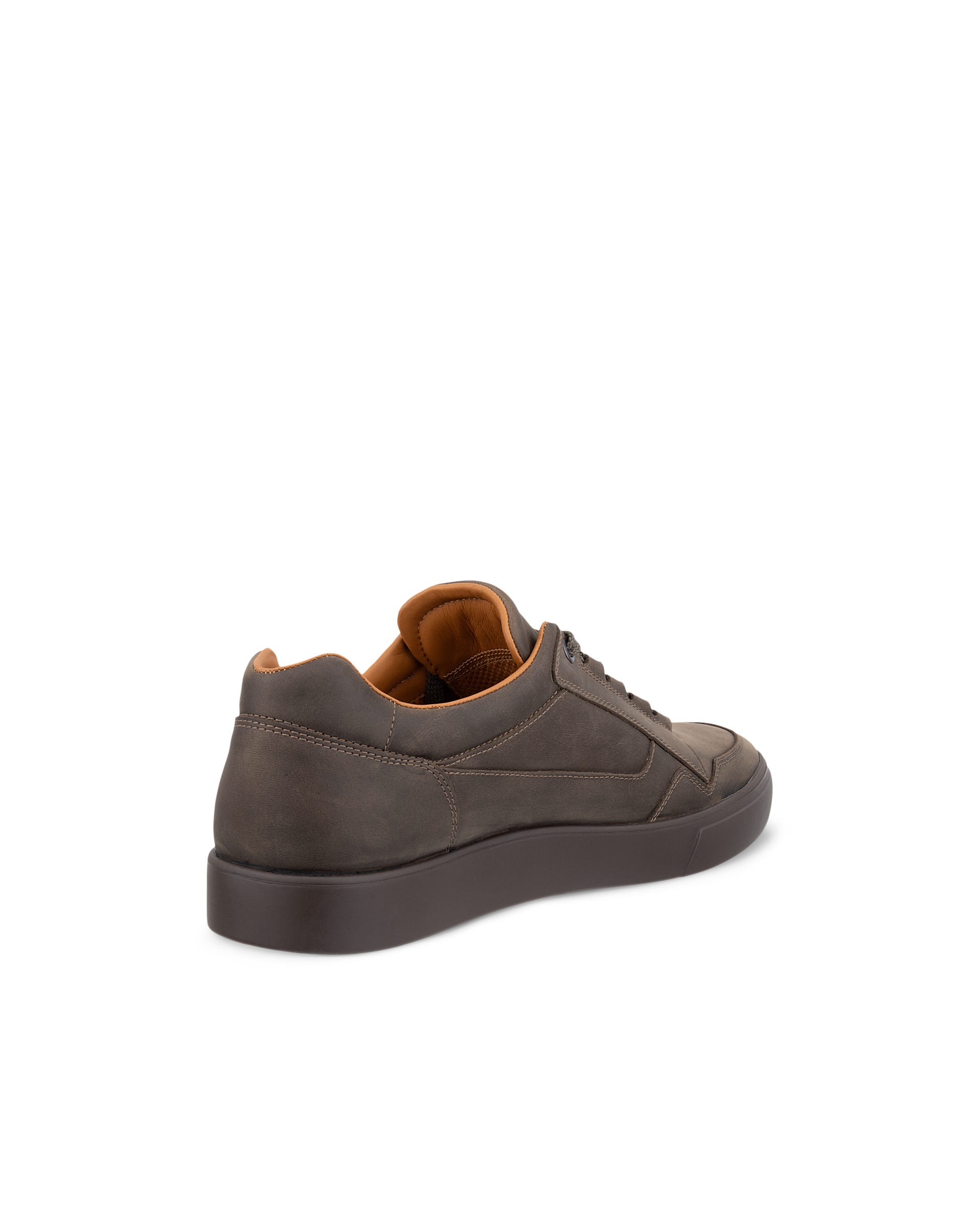 Men's ECCO® SOFT 10 Nubuck Sneaker - Brown - Outside