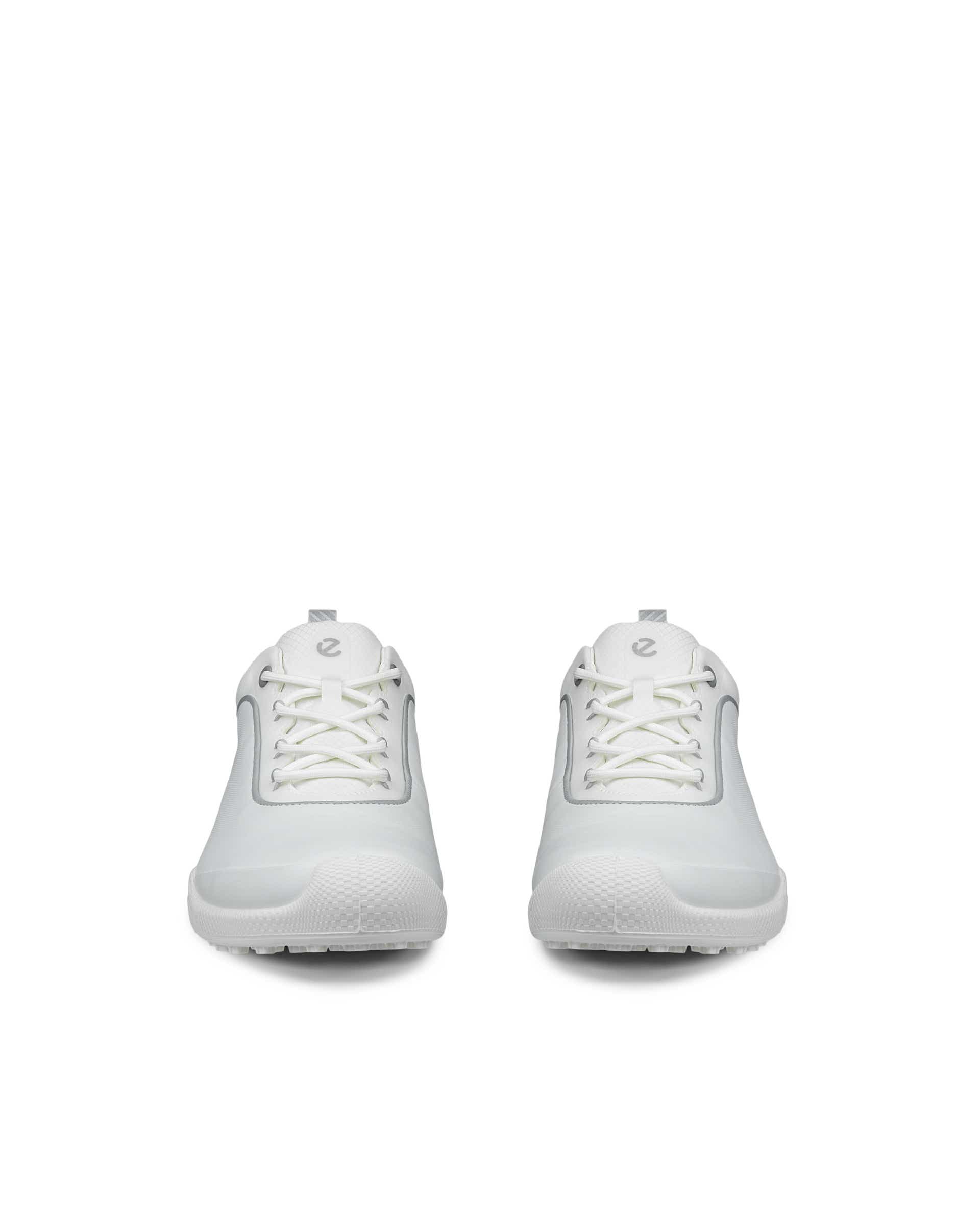 Women's ECCO® Golf Biom Hybrid Leather Golf Shoe - White - Front pair