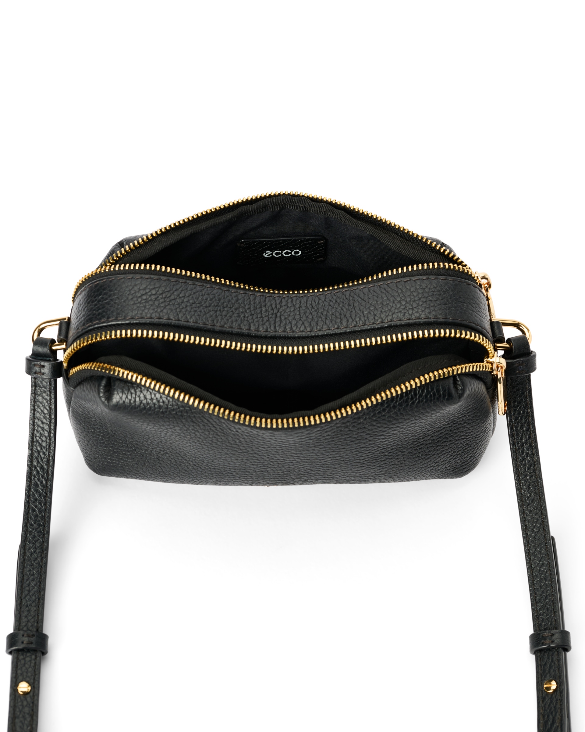 ECCO® Camera Bag leren cameratas - Zwart - Inside