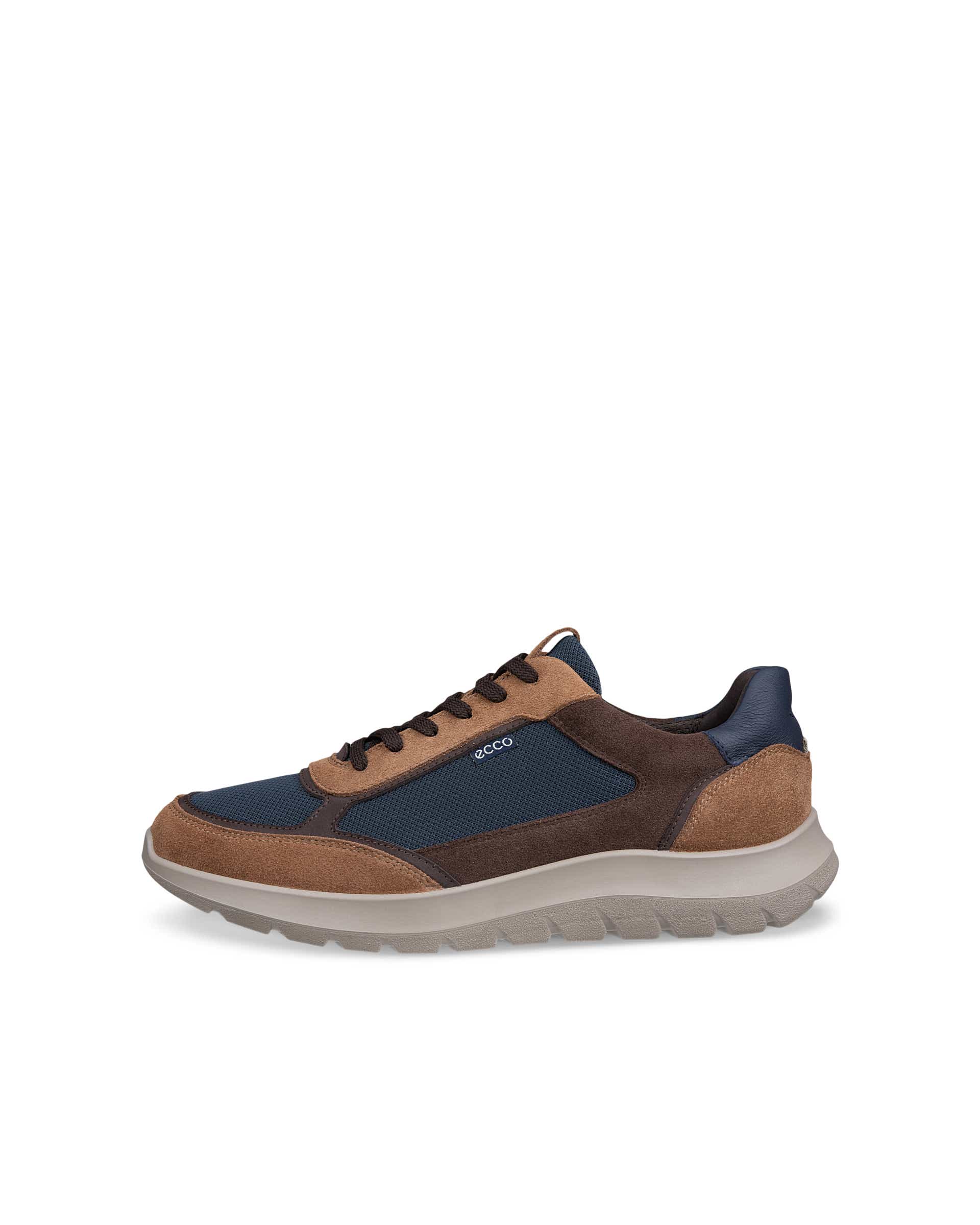 Men's ECCO® CITY STRIDE Leather Sneaker - Blue - Outside