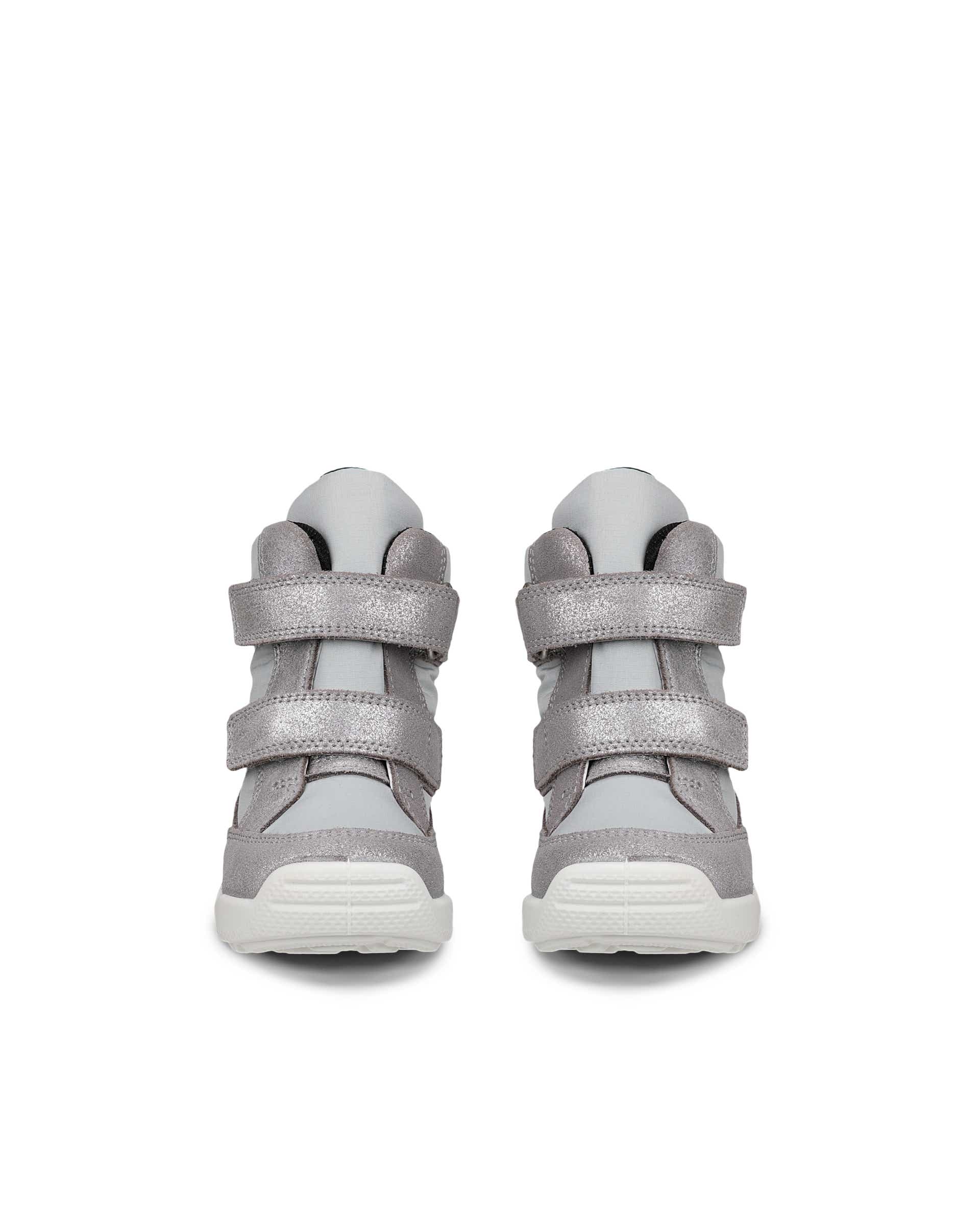 ECCO® URBAN MINI Halvhög mockakänga med Gore-Tex barn - Grå - Front pair