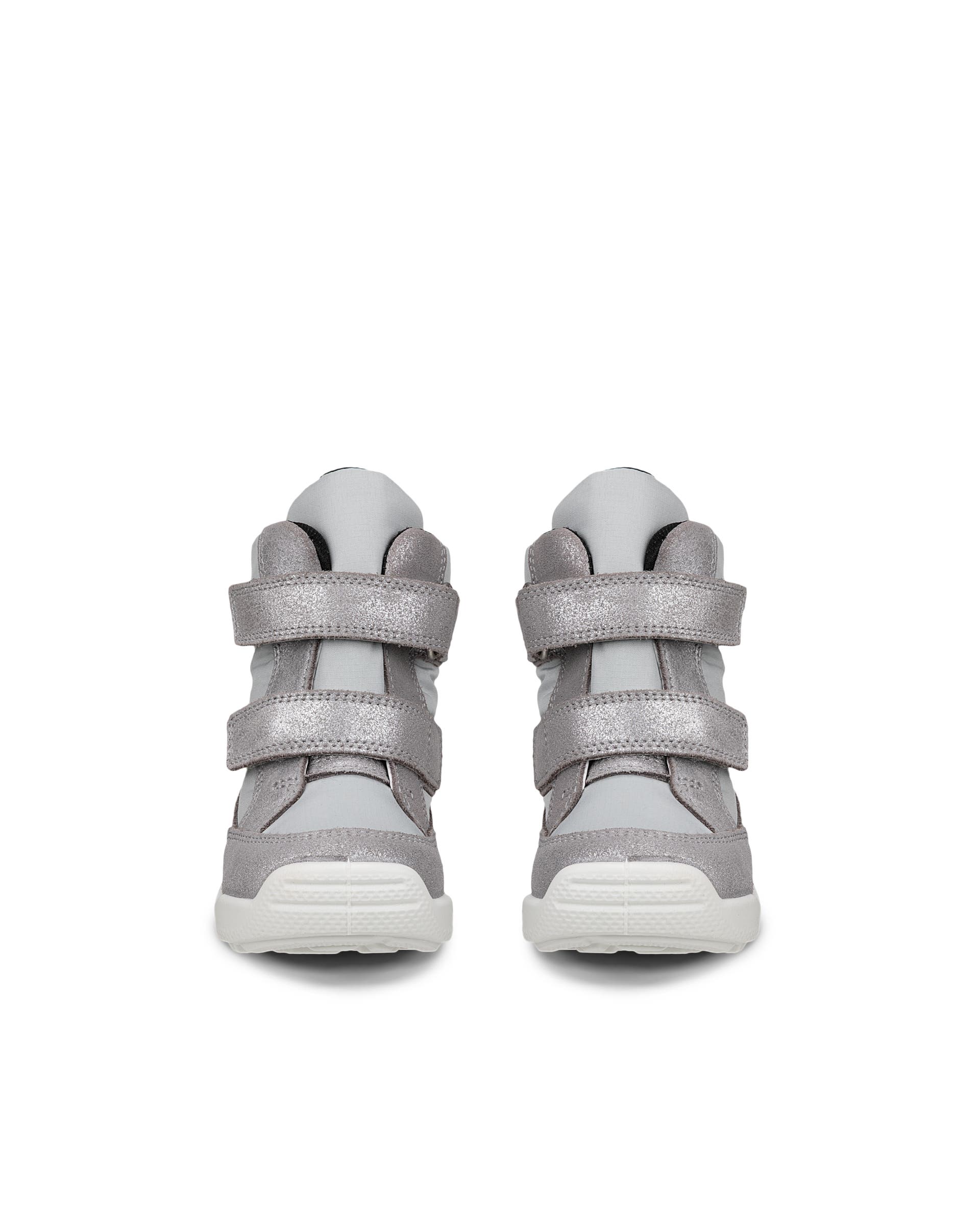 ECCO® URBAN MINI Halvhög mockakänga med Gore-Tex barn - Grå - Front pair