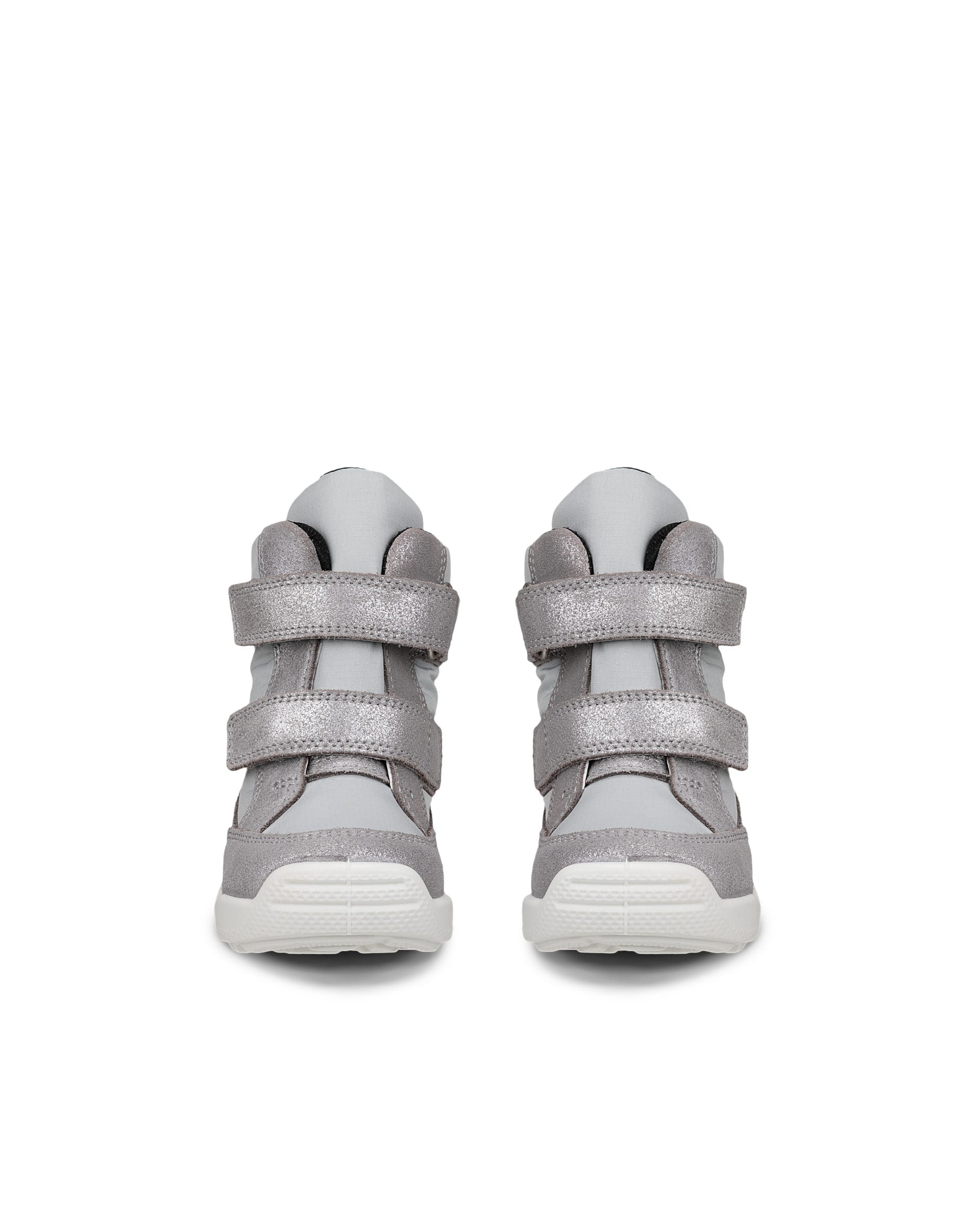 ECCO® URBAN MINI Halvhög mockakänga med Gore-Tex barn - Grå - Front pair