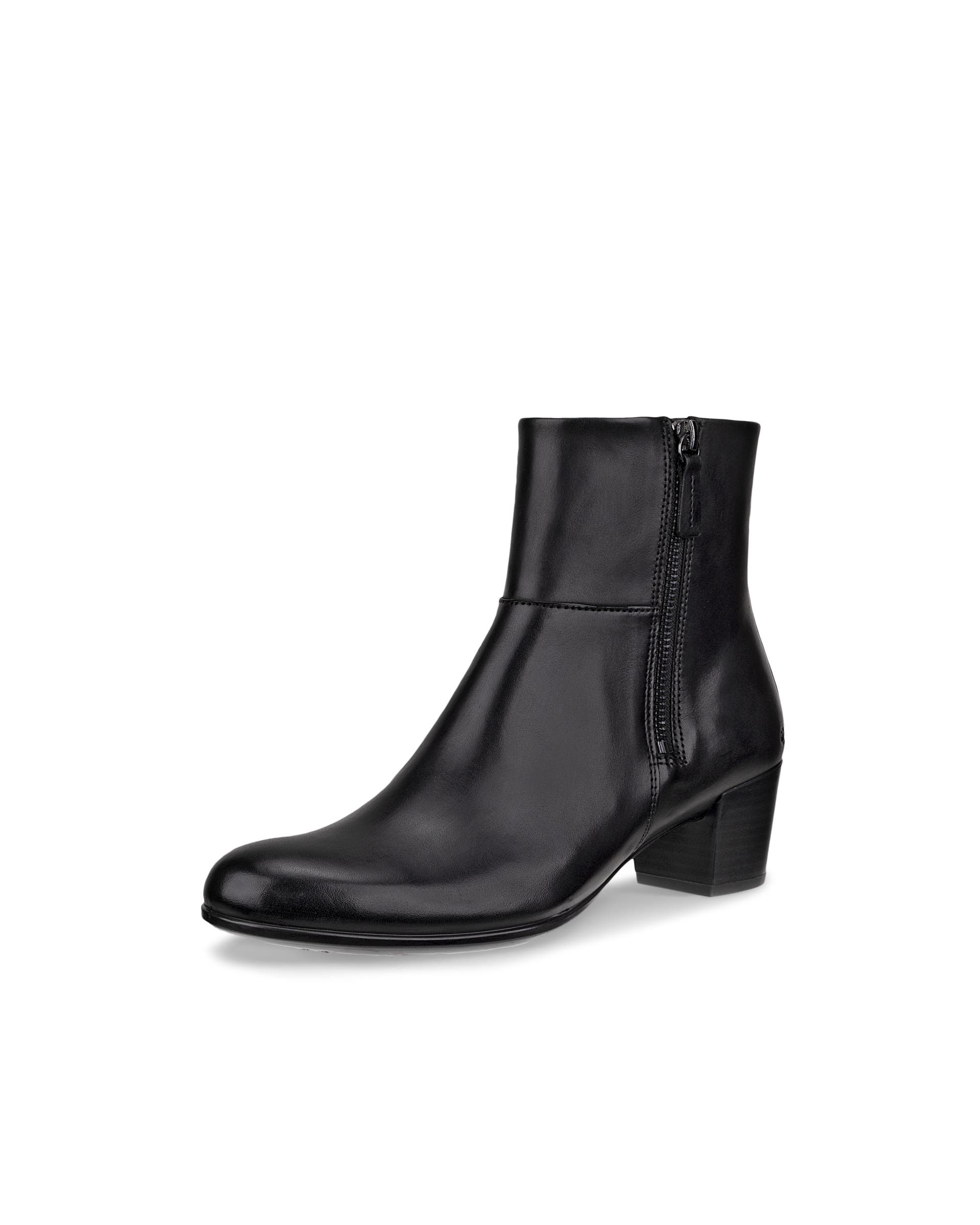 Women's ECCO® Shape 35 Leather Zip Bootie | Black