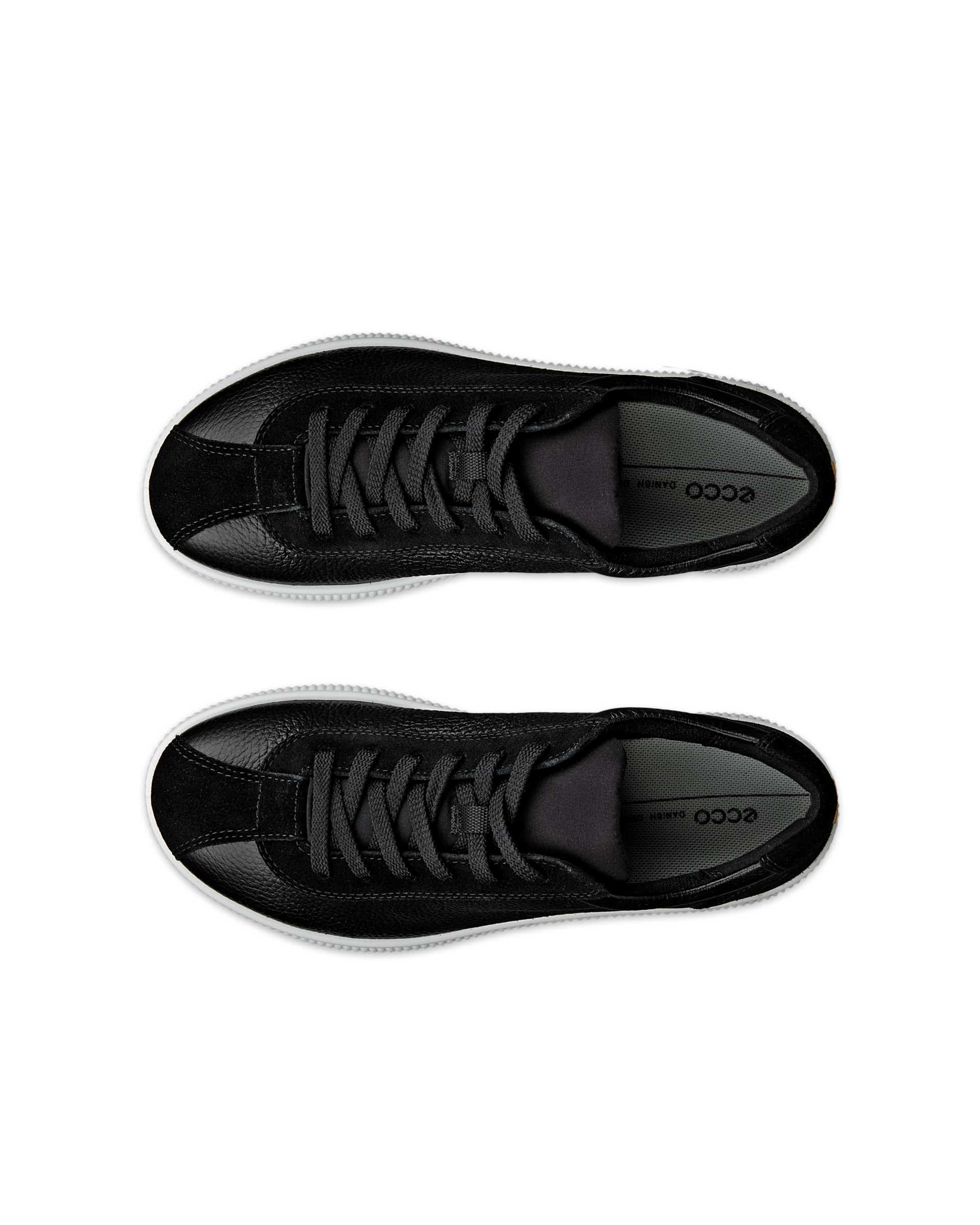ECCO SOFT ZERO WOMEN'S SNEAKER - Black - Top left pair
