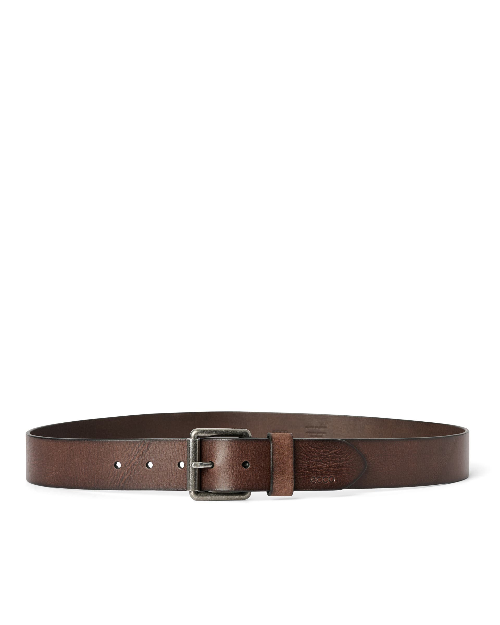 Men's ECCO® Jeans Casual Leather Belt - Brown - Main