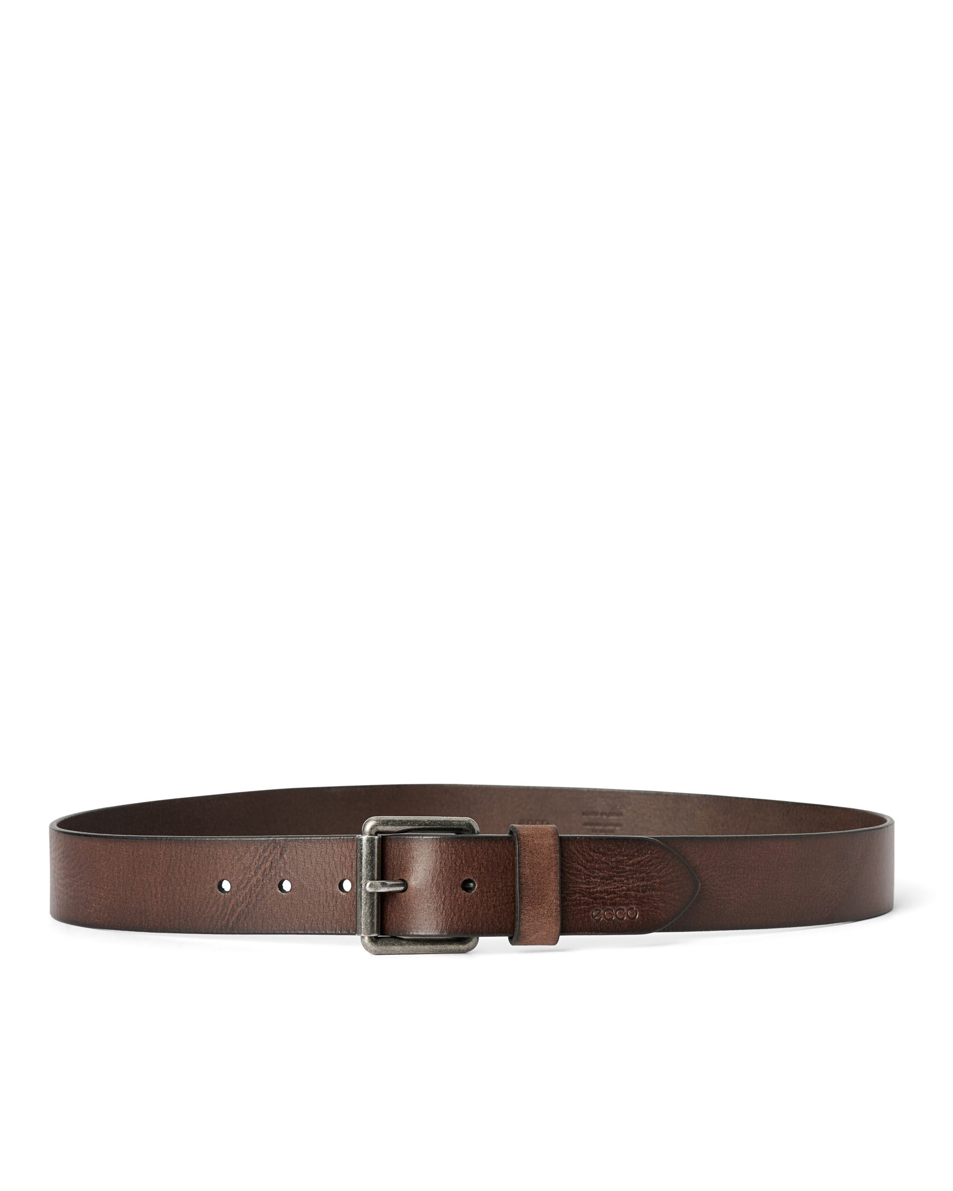 Men's ECCO® Jeans Casual Leather Belt - Brown - Main