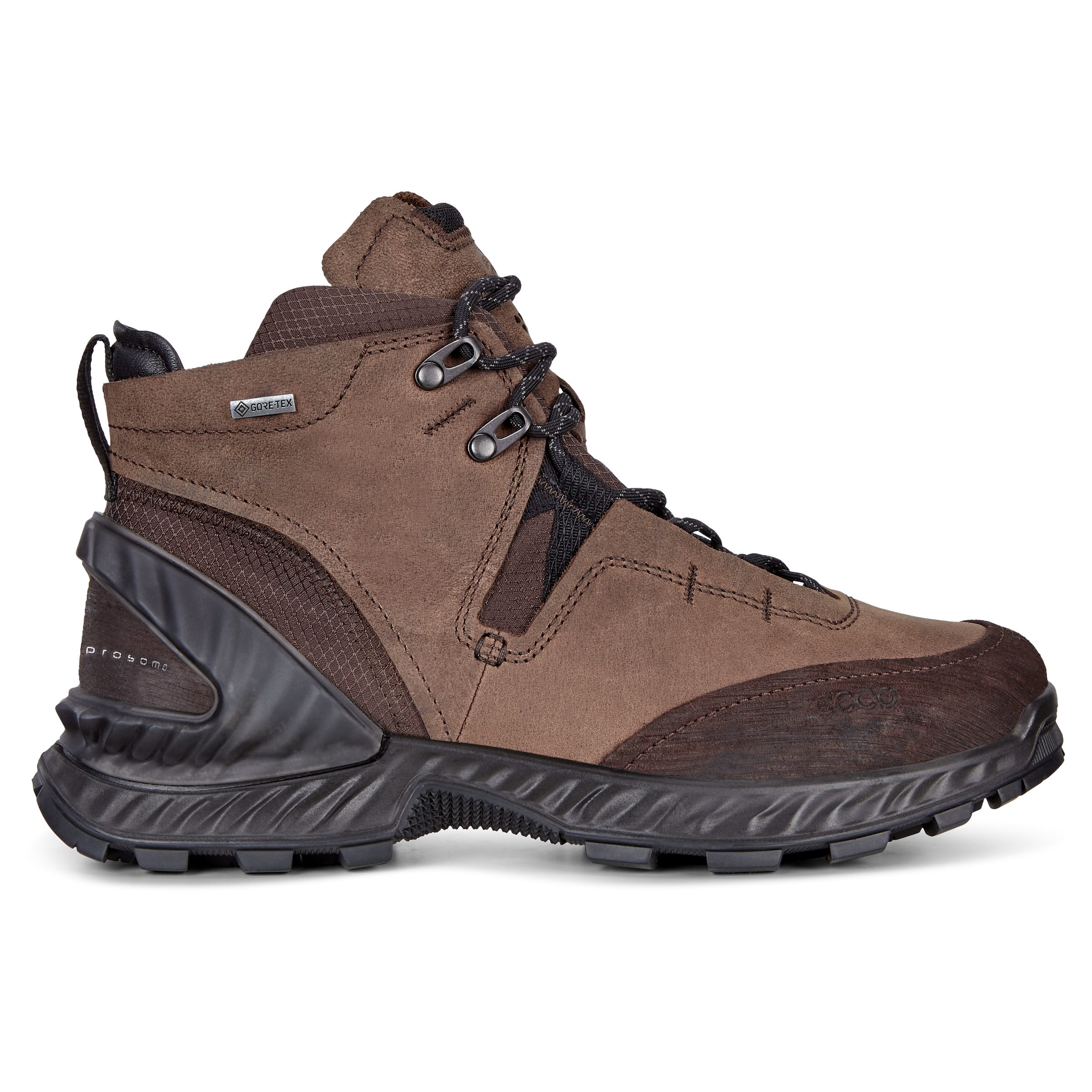 Men's ECCO® Exohike Gore-Tex Mid-Cut Outdoor Boot - Brown - Outside