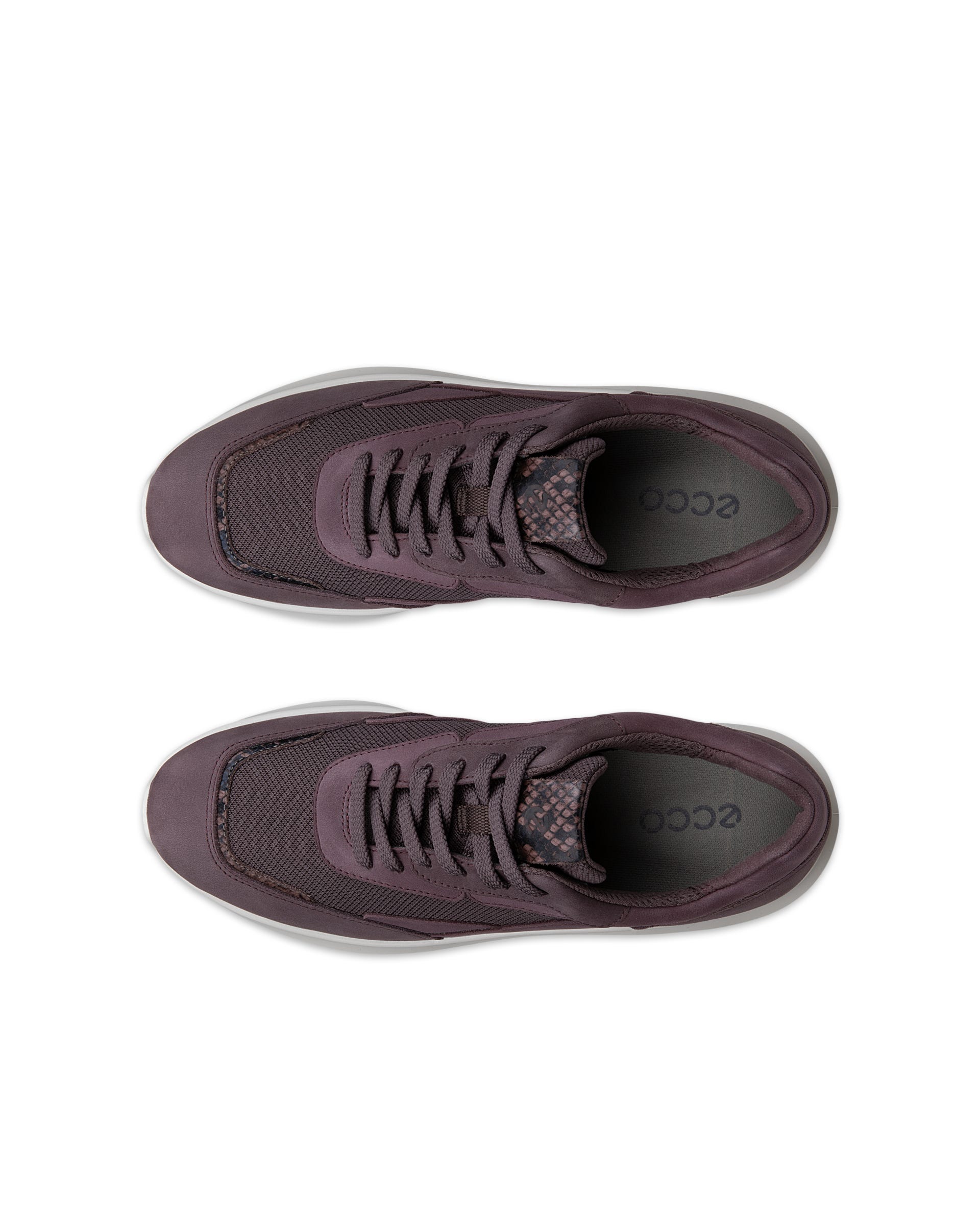 Women's ECCO® VALERIE Nubuck Trainer - Purple - Outside