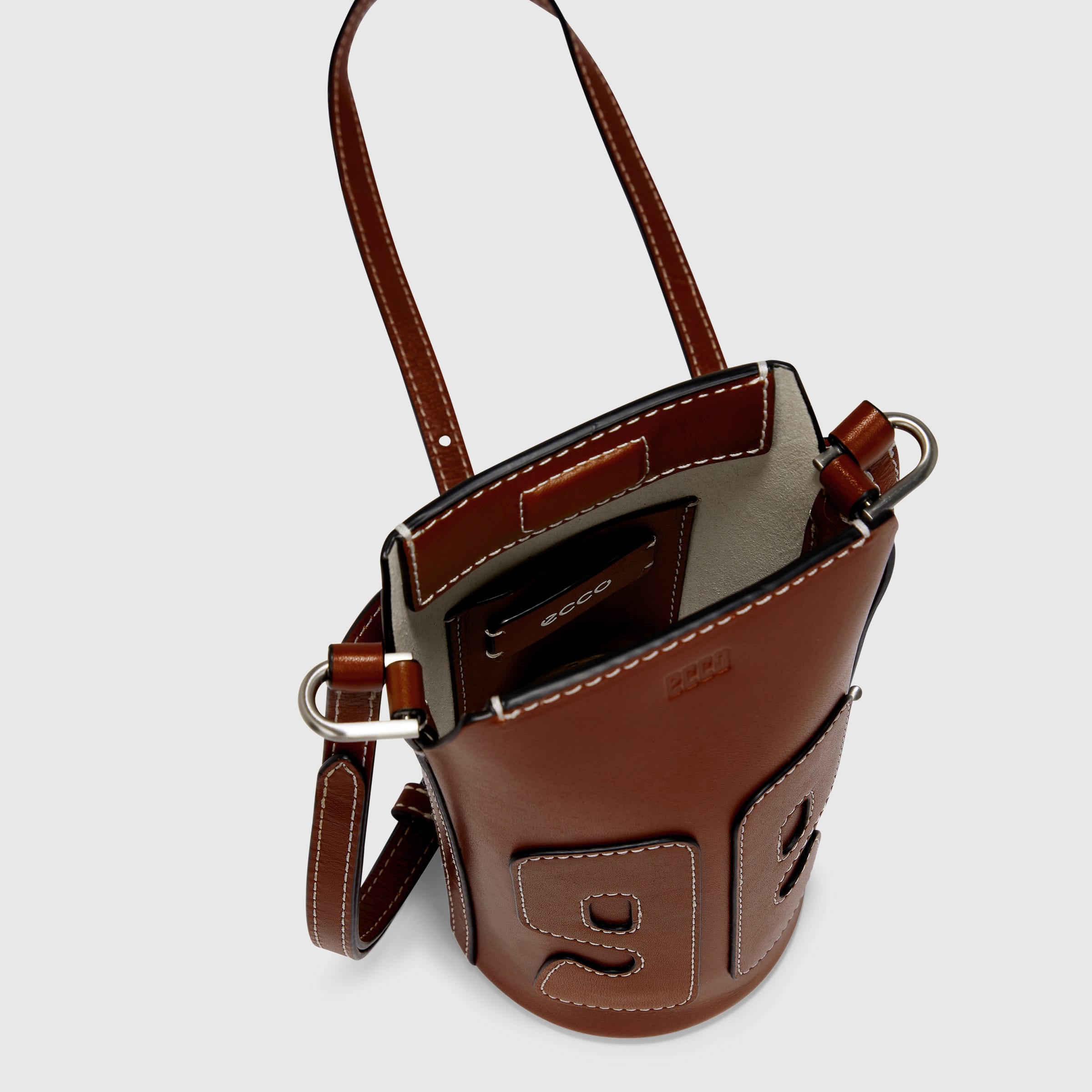 ECCO E Pot Bag - Brown - Inside