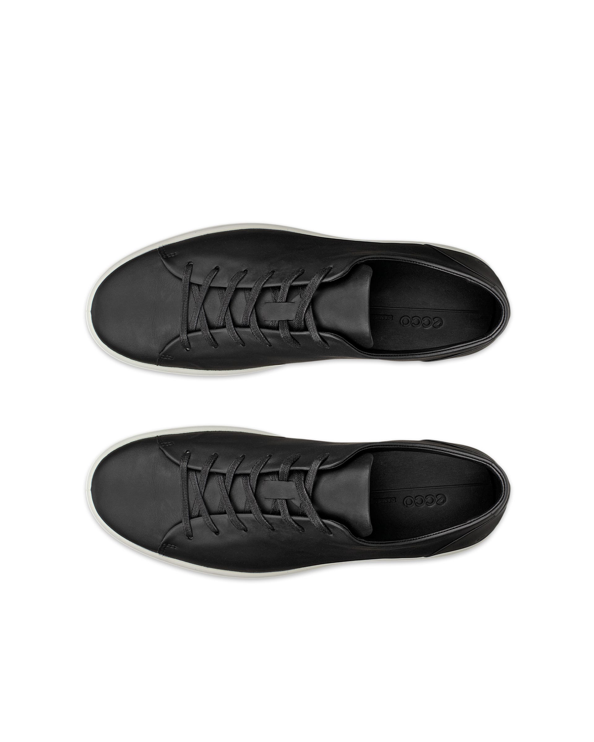 Men's ECCO® Soft 7 Leather Lace-Up Shoe - Black - Outside