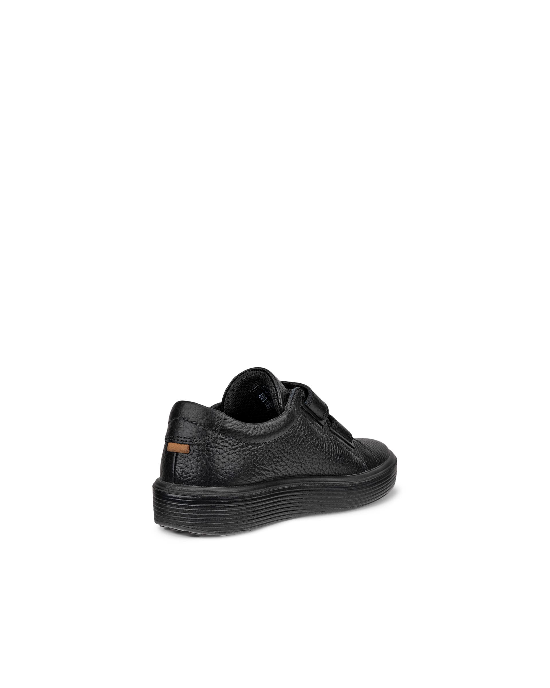 Kids' ECCO® Soft 60 Leather Trainer - Black - Back