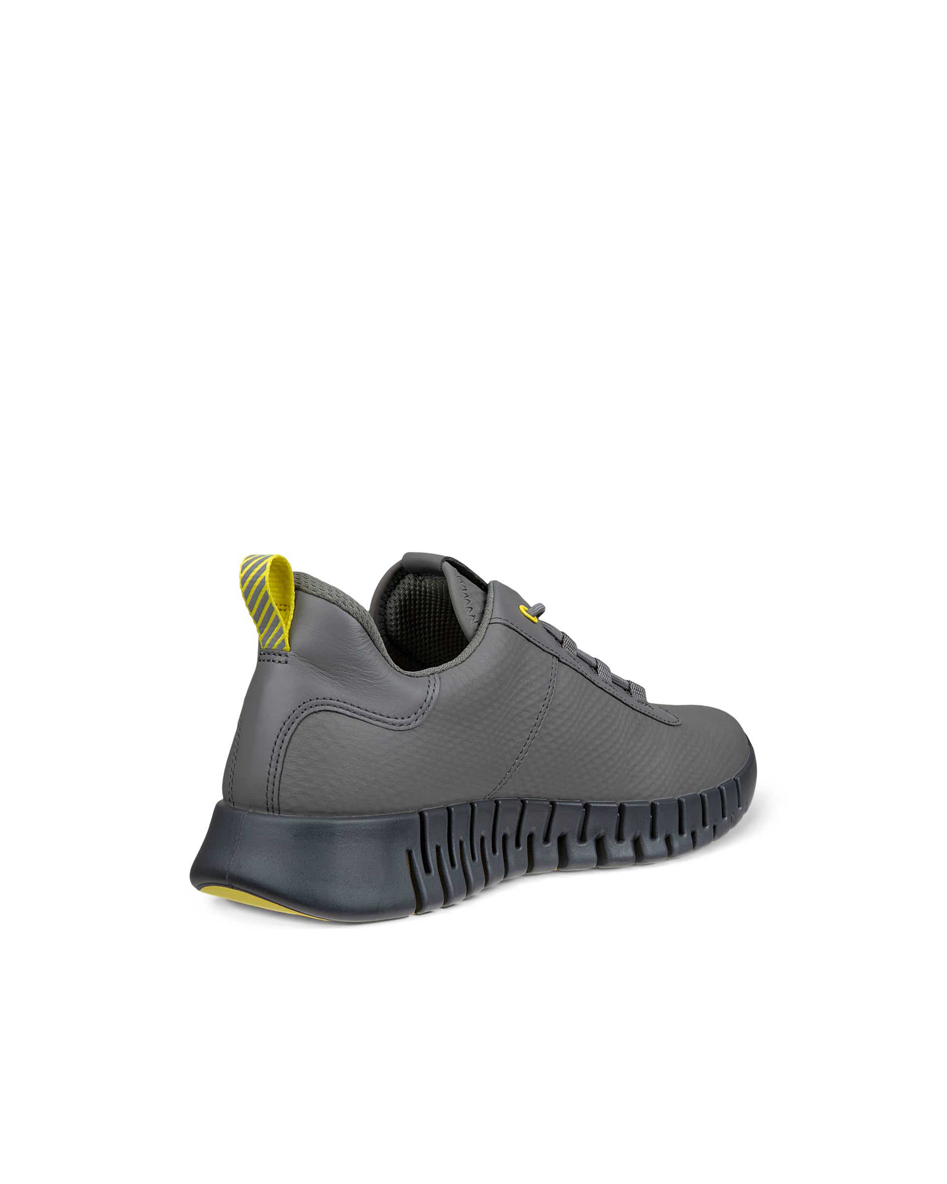 ECCO® Gruuv baskets en cuir pour homme - Gris - Back