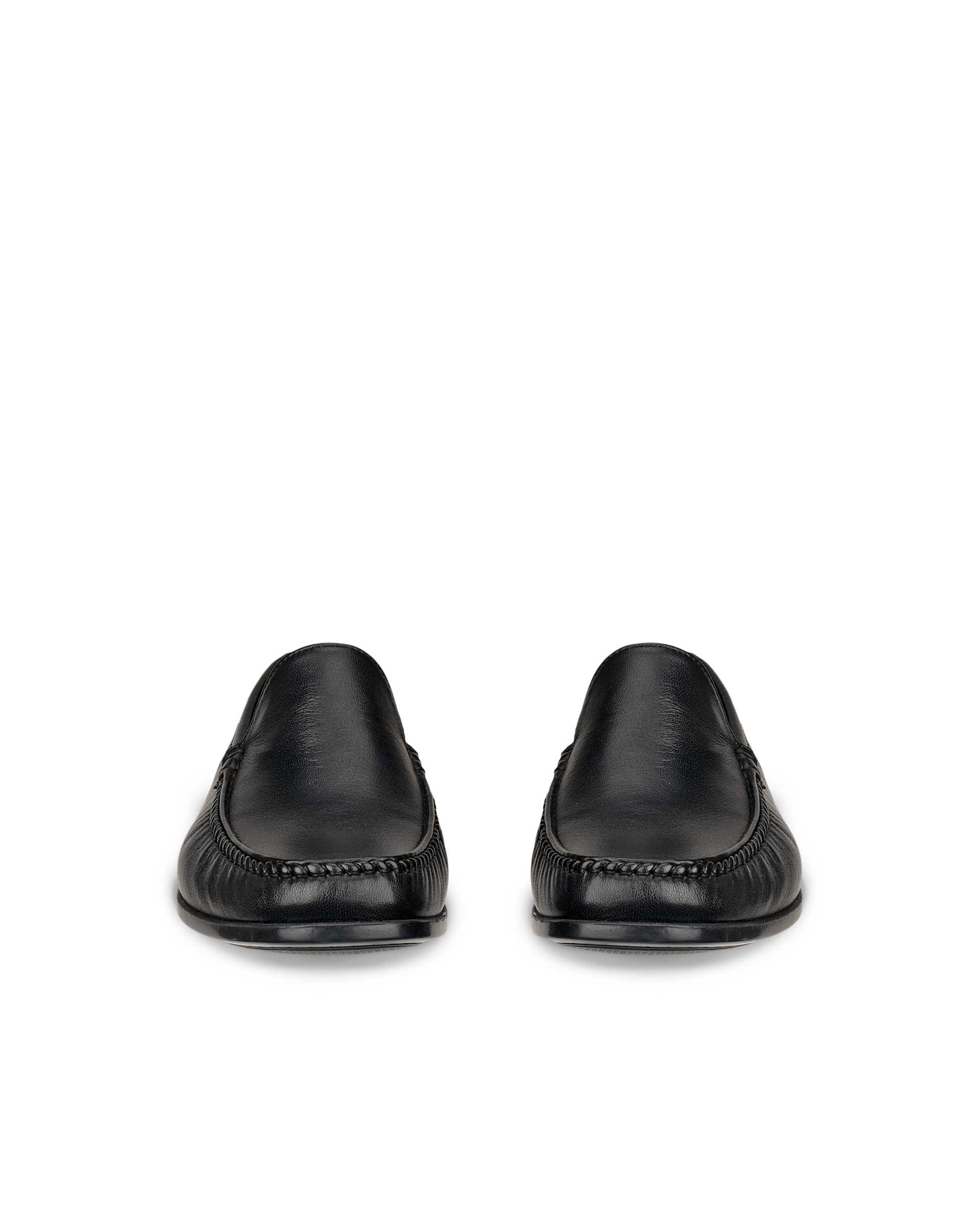 Men's ECCO® DRESS MOC Leather Loafer - Black - Front pair