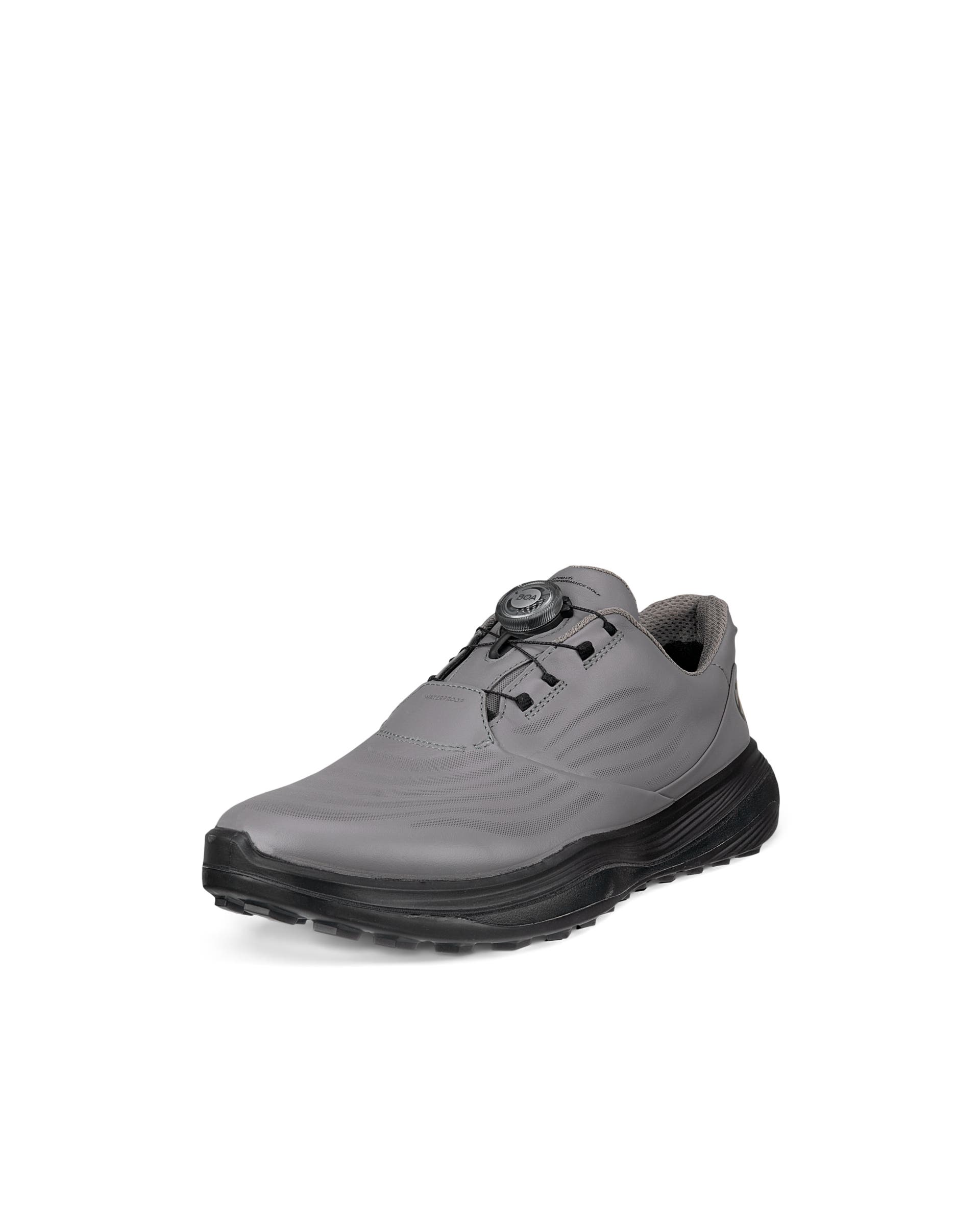 ECCO GOLF LT1 BOA Men メンズ レザーウォータープルーフゴルフシューズ - グレー - Main